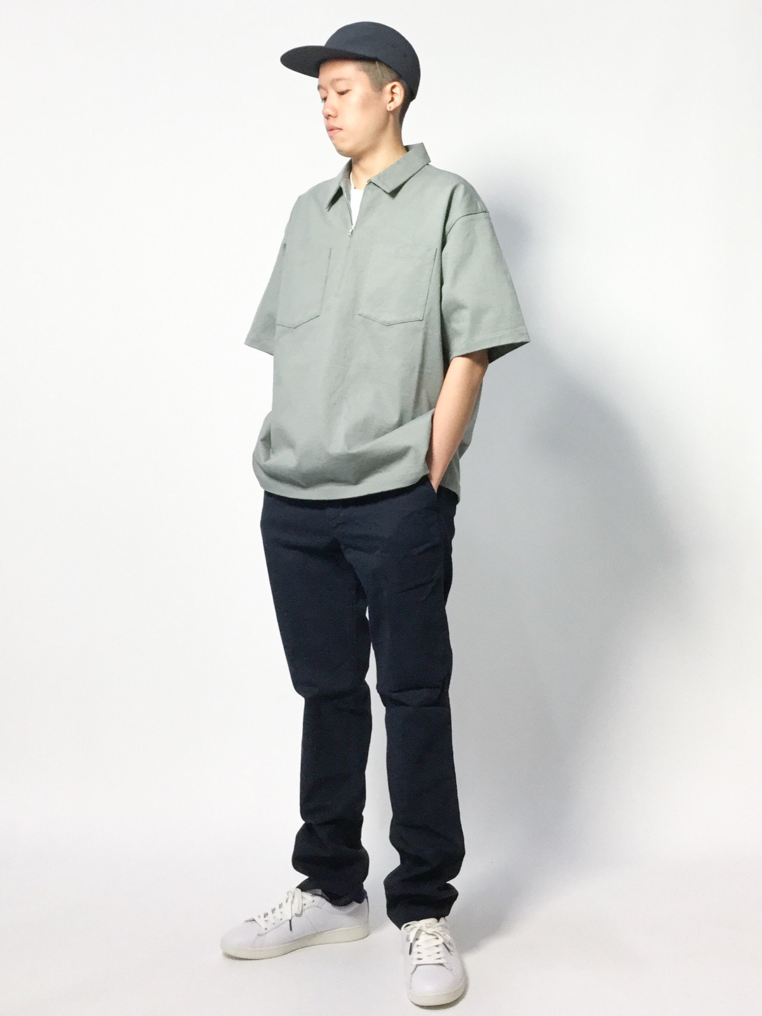 AURALEE（オーラリー）の「プレーティング ハーフジップTシャツ