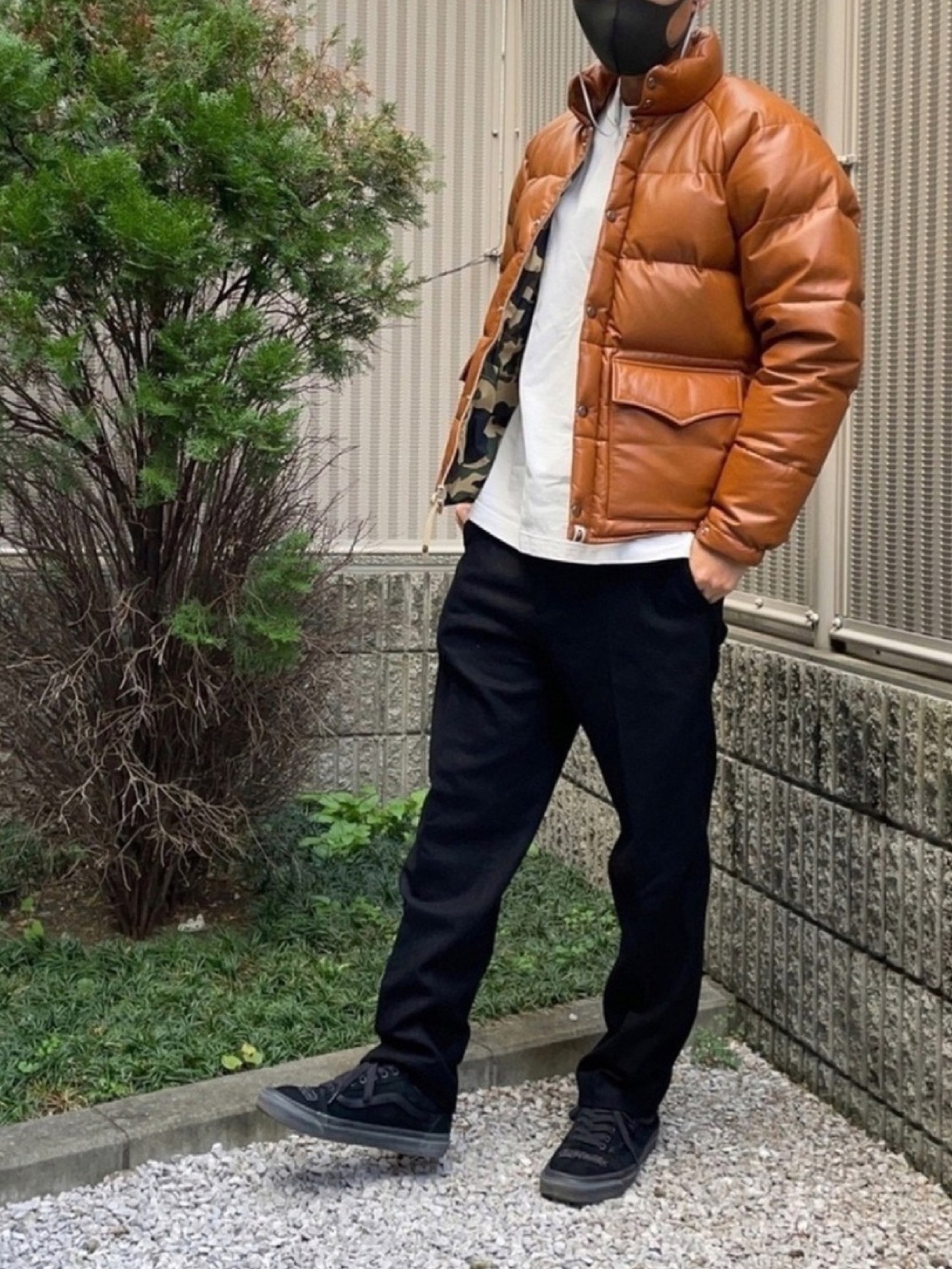 A BATHING APE（アベイシングエイプ）の「LEATHER CLASSIC DOWN JACKET