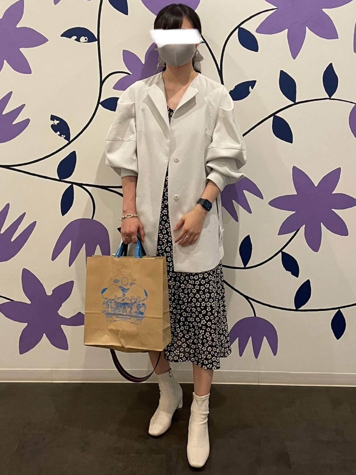ジャケット・アウター PUFF SLEEVE JACKET / Ameri VINTAGE セール】PUFF HALF SLEEVE JACKET WITH SKIRT（テーラード