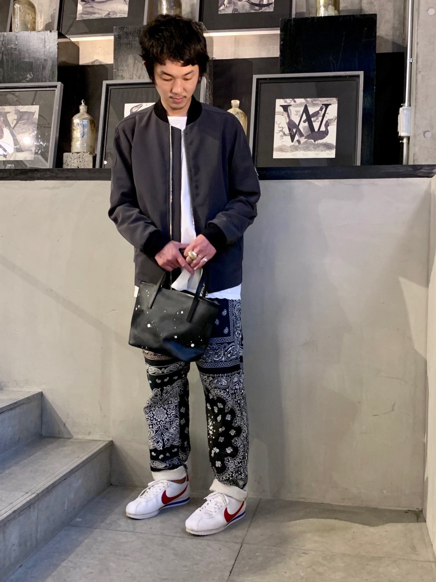 ATTACHMENT / アタッチメント/ACE/PE DOUBLE FACE BOMBER JACKET