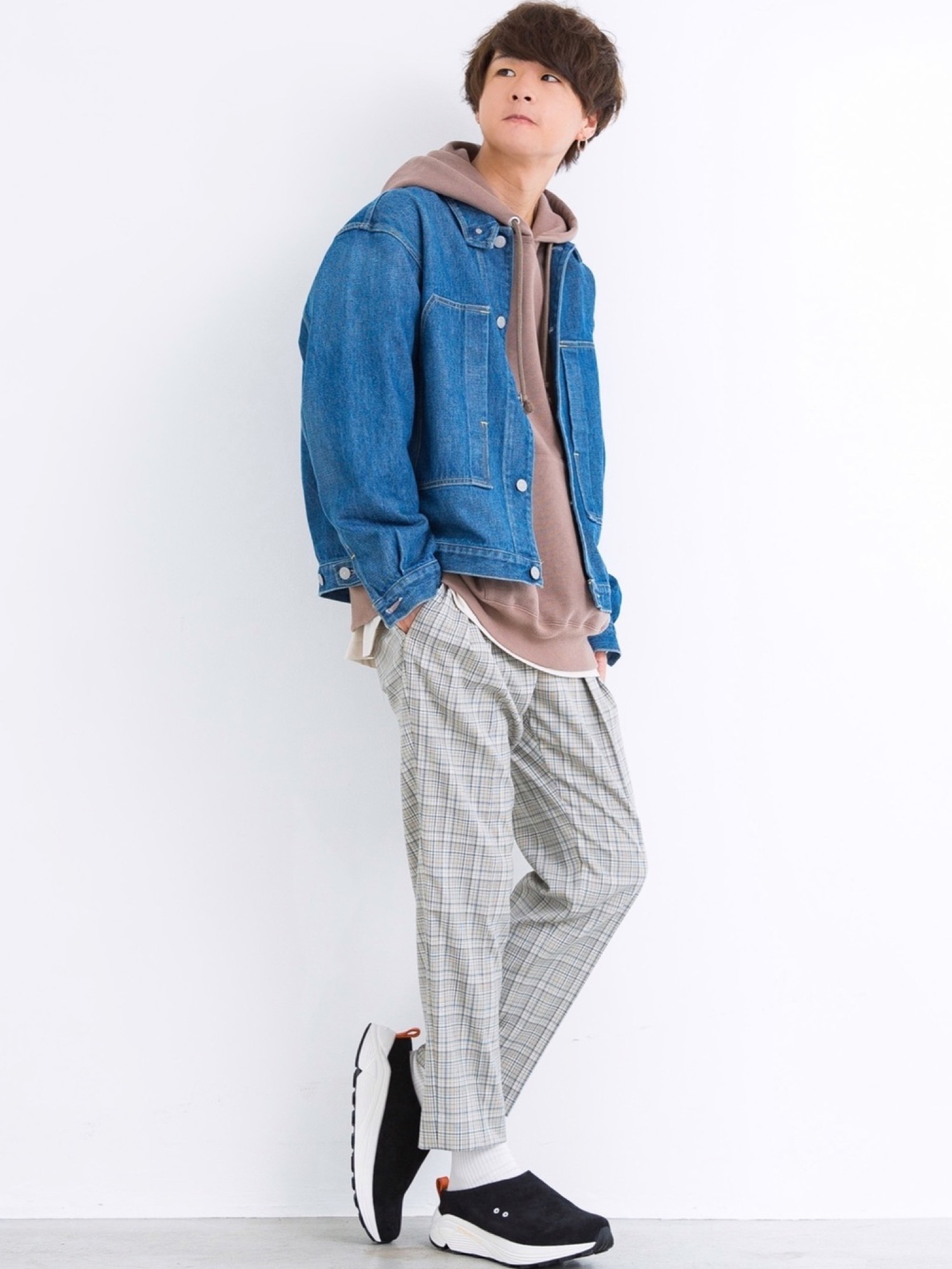 LIDNM（リドム）の「WOOL CHECK SLACKS（スラックス）」 - WEAR