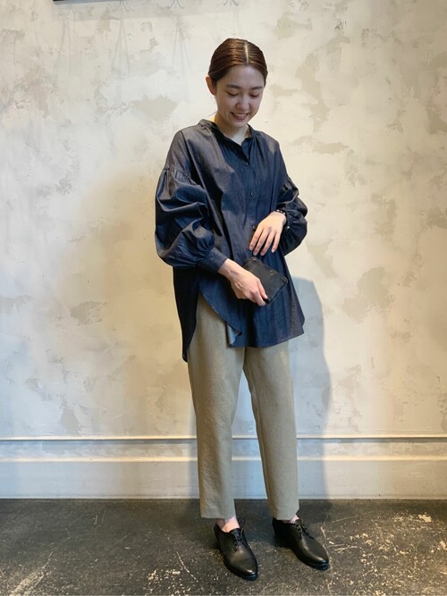 BEARDSLEY（ビアズリー）の「デニムギャザーシャツ（シャツ/ブラウス