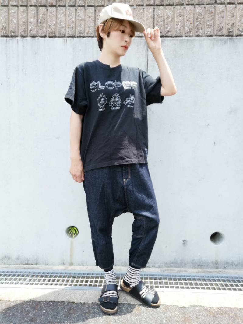 フラボア  コンバース　コラボ　デニム　サルエルパンツ frapbois CONVERSE メンズS サルエルパンツ 総柄 モノグラム