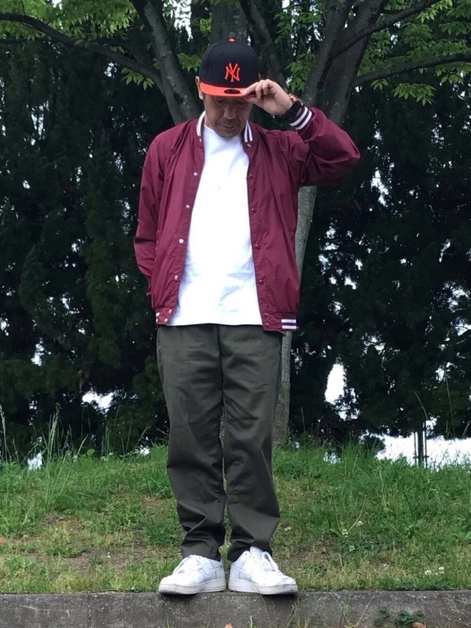 COMME des GARCONSのナイロンジャケット（レッド系）を使った人気 
