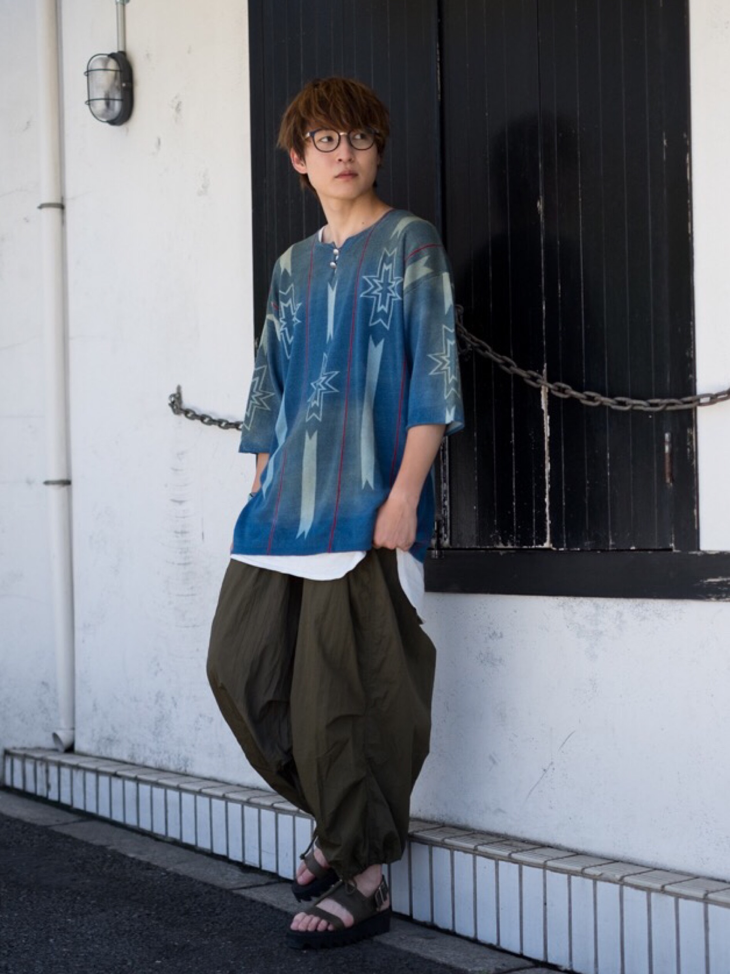 glamb（グラム）の「Native Henley knit / ネイティブヘンリーニット