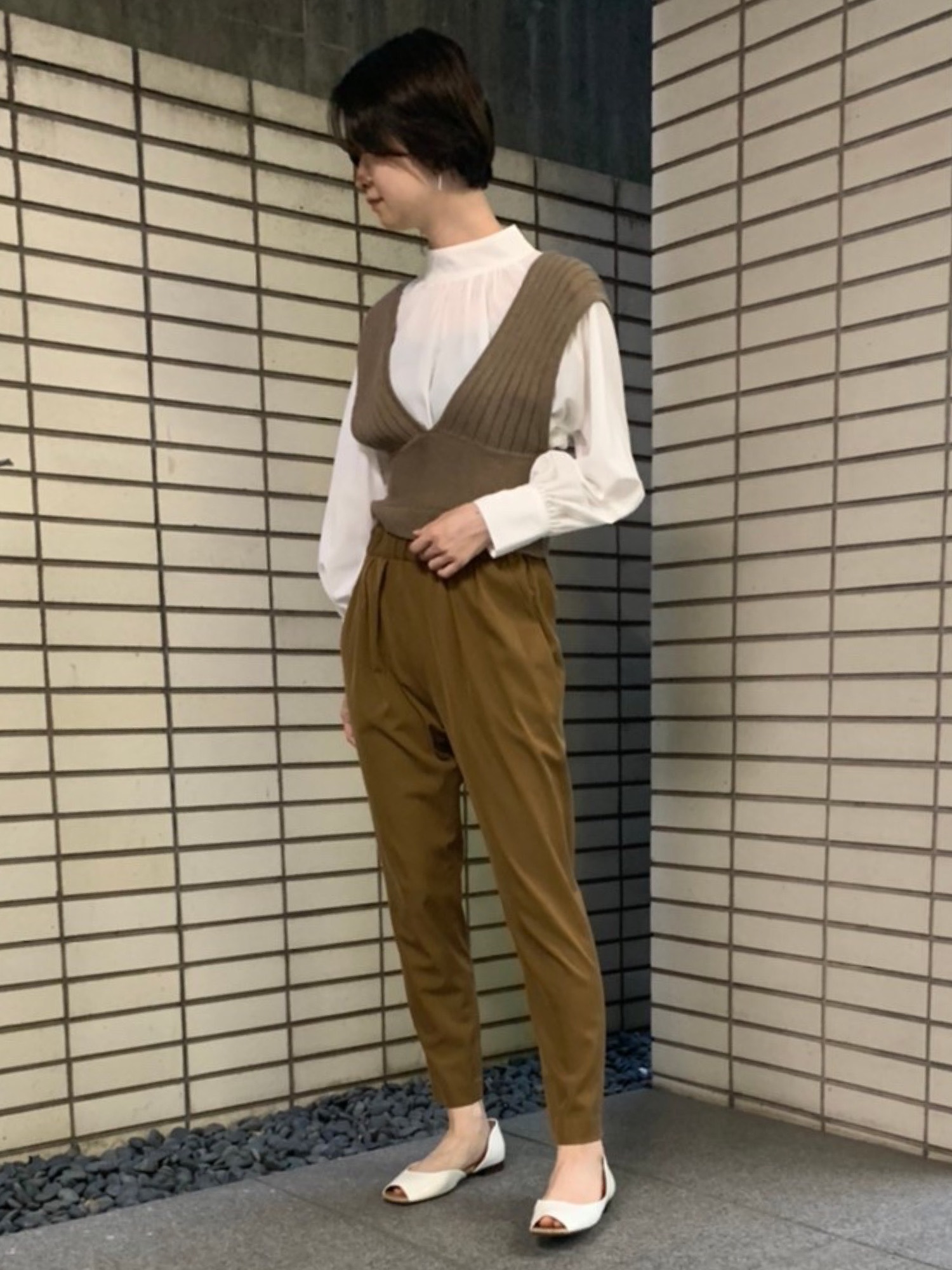 TONAL ハイネックブラウス×ビスチェニットセット TONAL（トーナル）の「ハイネックブラウスxビスチェニット