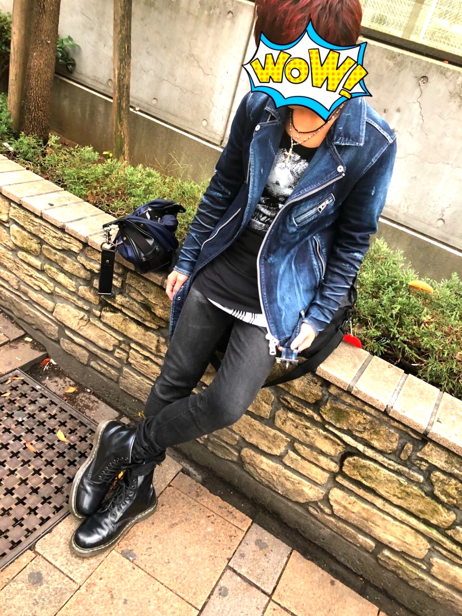 Shota｜FUGAのライダースジャケットを使ったコーディネート