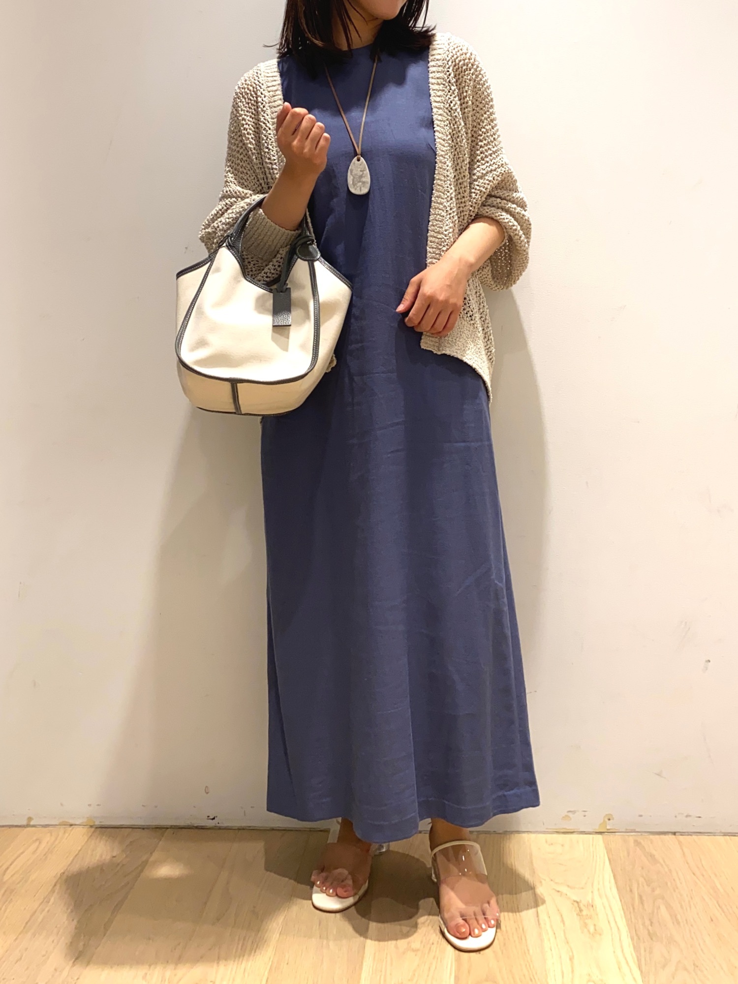 yak96hm様 アーバンリサーチ麻混ロングワンピースINDIVIセットアップ URBAN RESEARCH（アーバンリサーチ）の「麻混ストレートロング