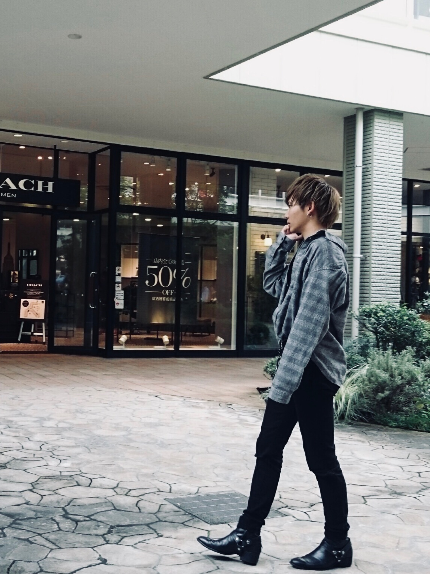 JACKROSE（ジャックローズ）の「レザーサイドジップリングブーツ