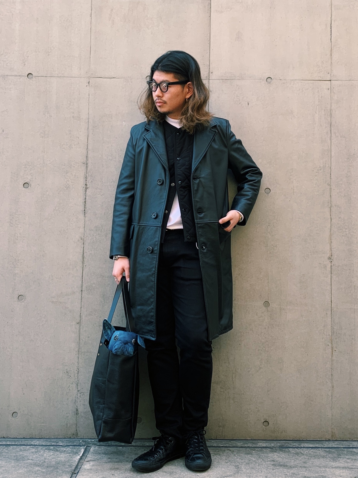 Schott/ショット/LEATHER CHESTER LONG COAT/レザー チェスターロング
