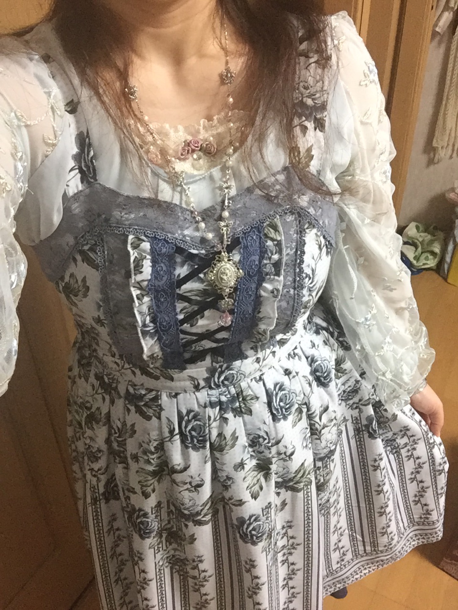 axes femme（アクシーズファム）の「蝶×鍵カメオネックレス 