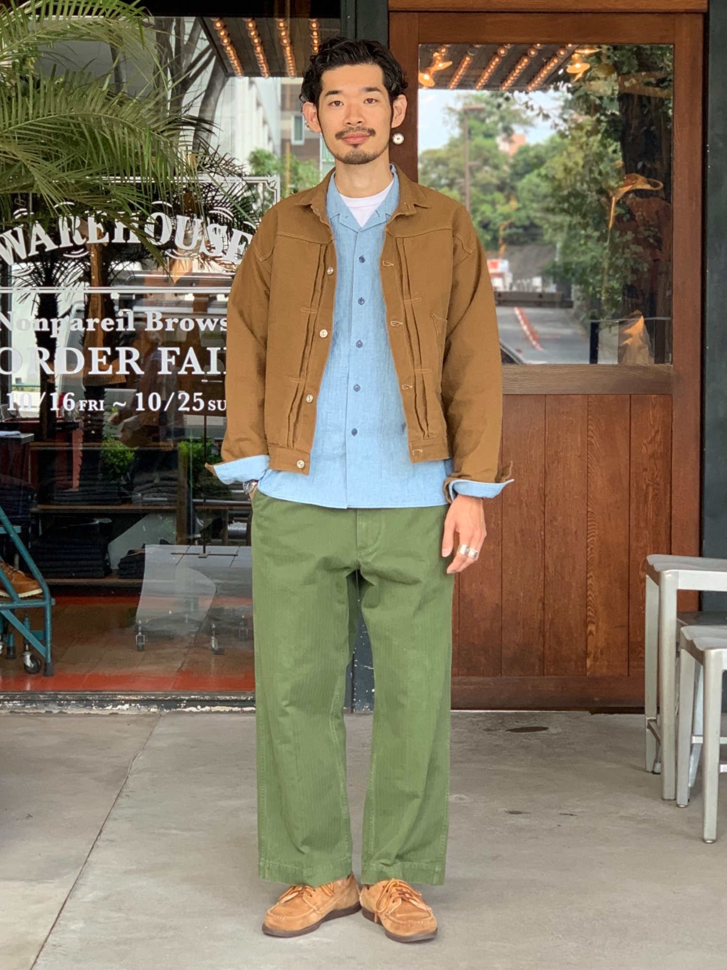 ジャケット・アウター WAREHOUSE & CO. / NONPAREIL BROWSE Warehouse & Co 'Brown-Duck & Digger' Denim Blouse Jacket