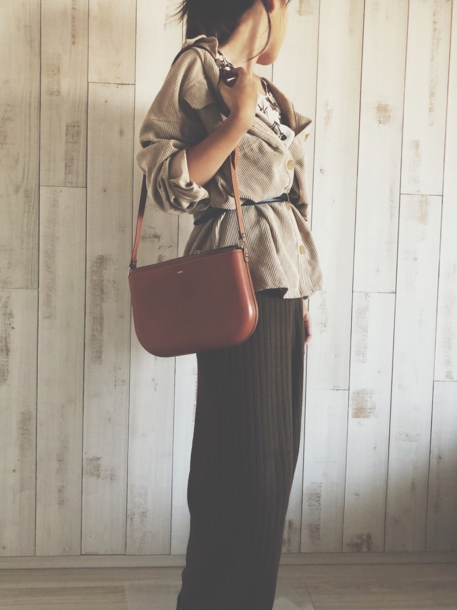 A.P.C. sac judith 17A ブラウンレザー ショルダーバッグ A.P.C. sac judith 17A ブラウンレザー ショルダーバッグ
