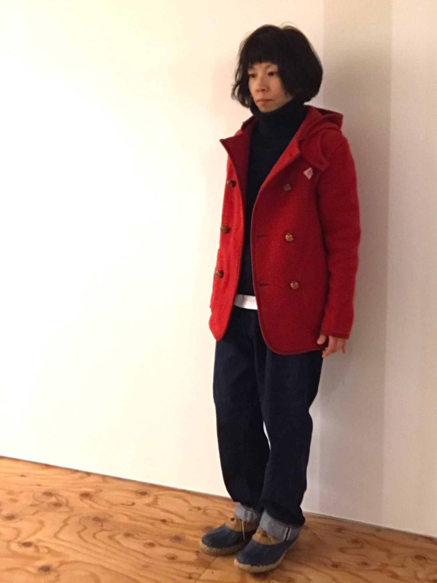 DANTON(ダントン)】ウールモッサ ダブルブレストフードジャケットを