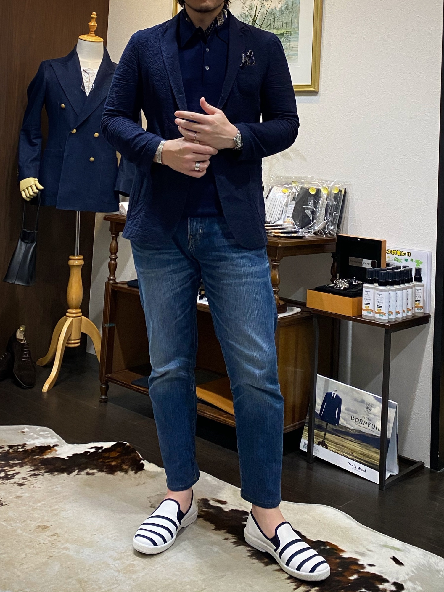 LARDINI（ラルディーニ）の「LARDINI/ シアサッカーJK（テーラード