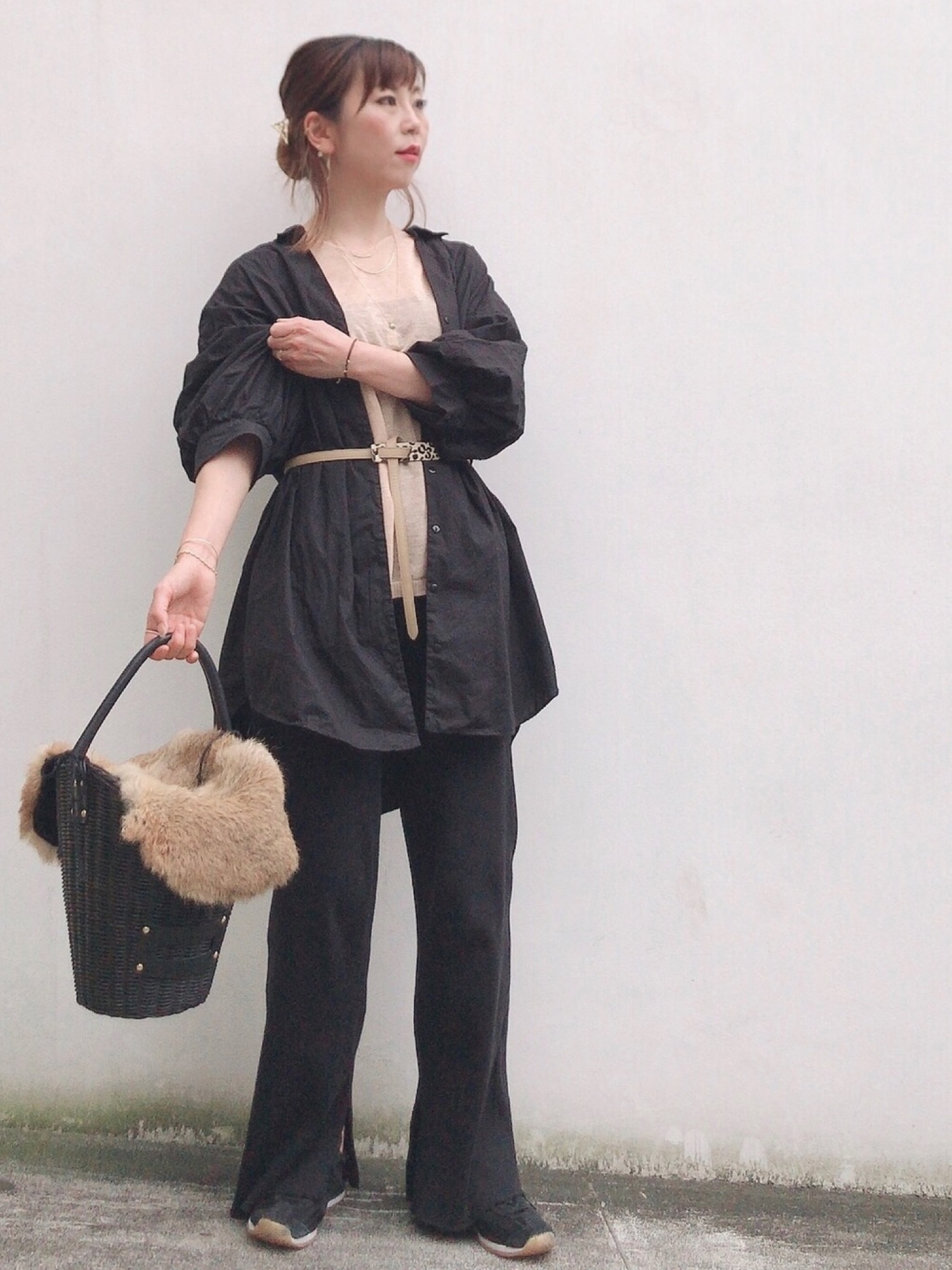 IENA SLOBE ラビットファーカゴバッグ 2WAY IENA SLOBE ラビットファーカゴバッグ 2WAY SLOBE IENA
