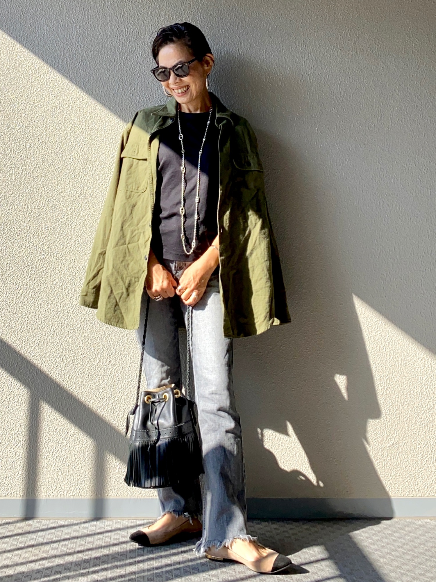 【美品】マディソンブルー CPO WOOL GRENCHECK シャツ　３ 美品】マディソンブルー CPO WOOL GRENCHECK シャツ 3 MADISON