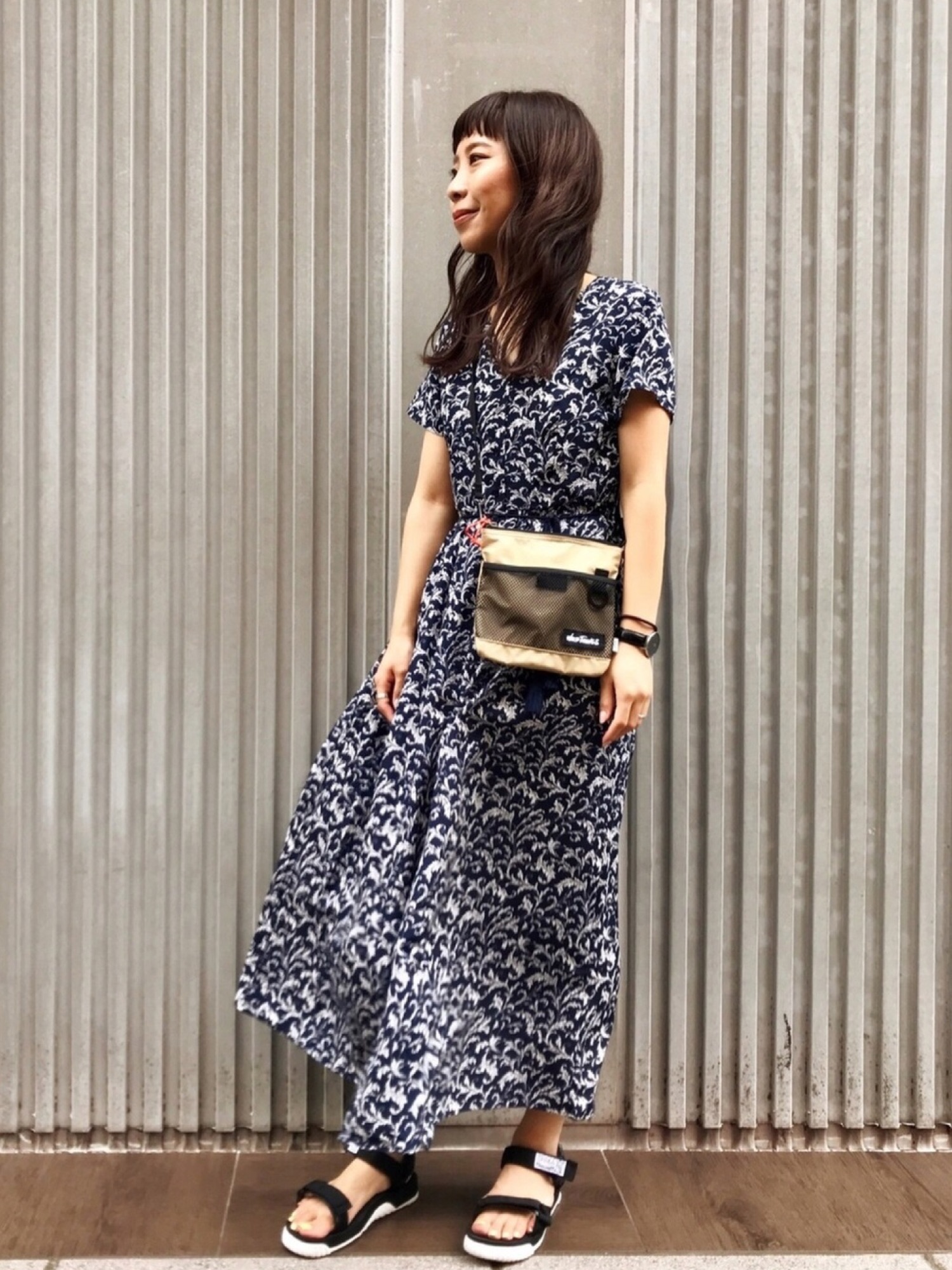 アーバンリーフプリントチュニックBL フラワープリントチュニック 33ー30ー9596 | sab street