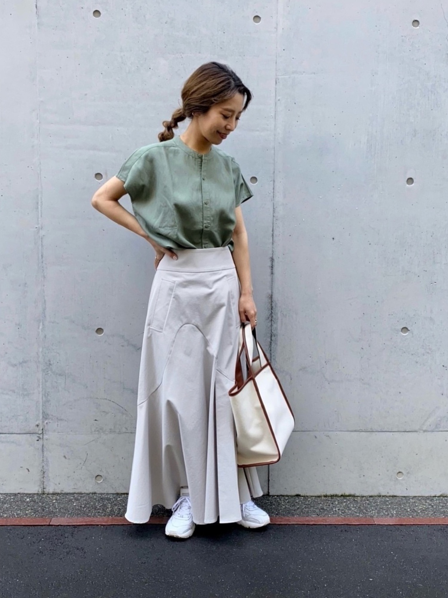 Sonny Label - リネンフレンチブラウス  ミント 新品 Sonny Label リネン混フレンチスリーブブラウス｜Yahoo