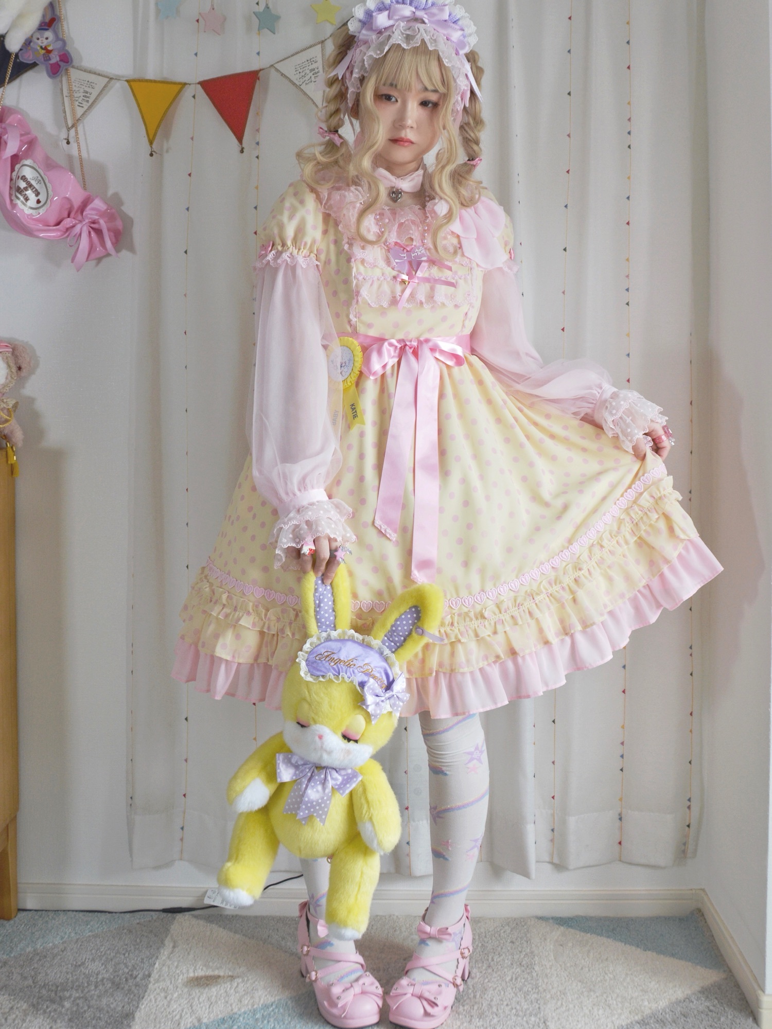AngelicPretty しゃぼん玉　ワンピース　イエロー AngelicPretty しゃぼん玉 ワンピース イエロー angelic pretty