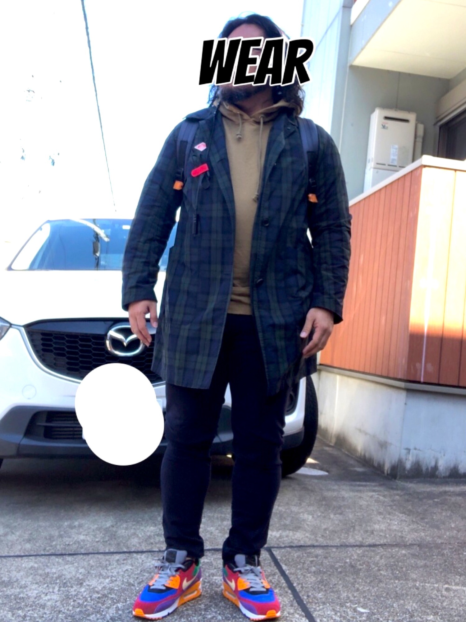 DANTON✨️ナイロン タフタ ステンカラー コートチェック柄 DANTON（ダントン）の「DANTON: ナイロンタフタ チェックコート