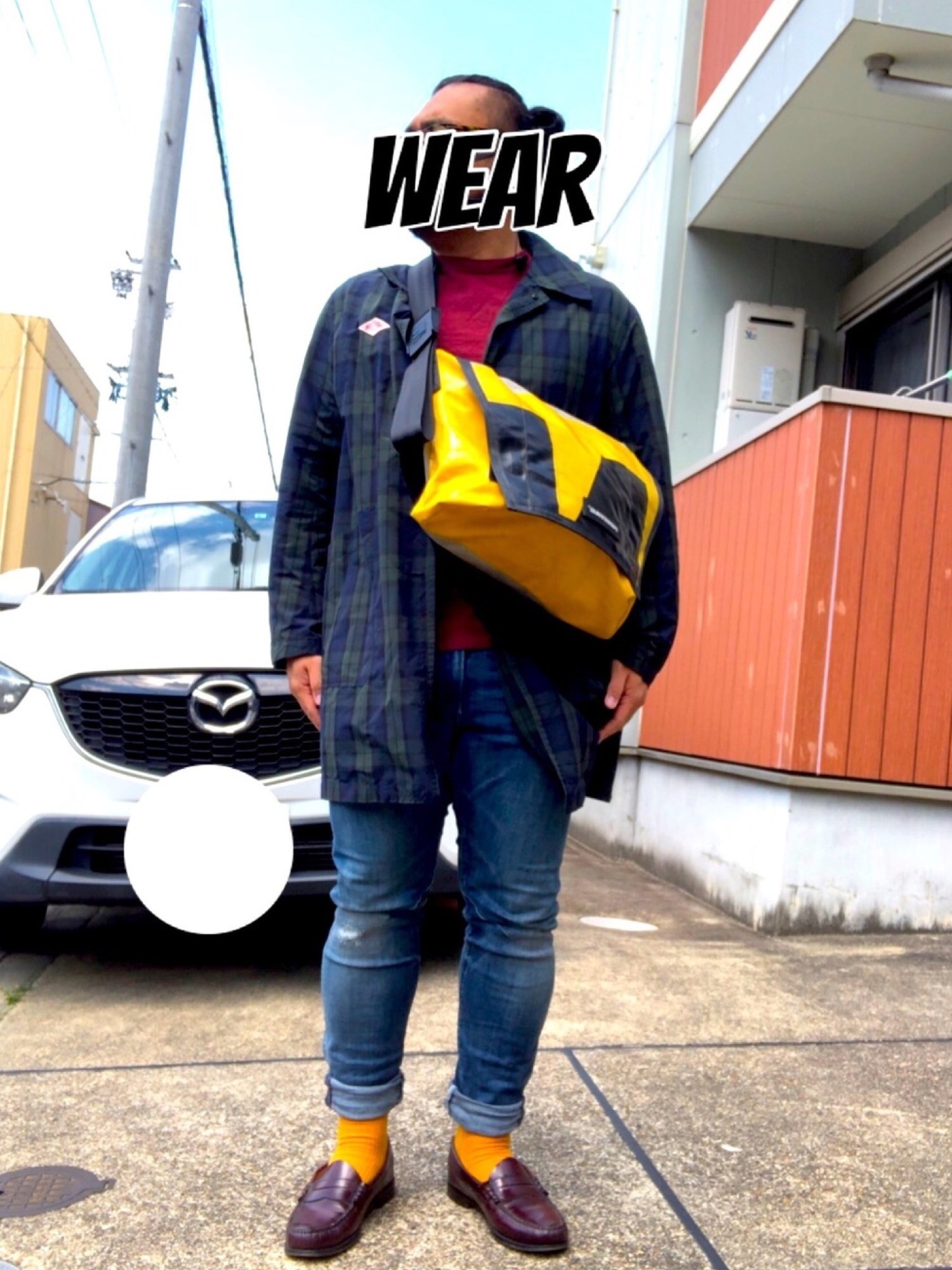 DANTON✨️ナイロン タフタ ステンカラー コートチェック柄 DANTON（ダントン）の「DANTON: ナイロンタフタ チェックコート