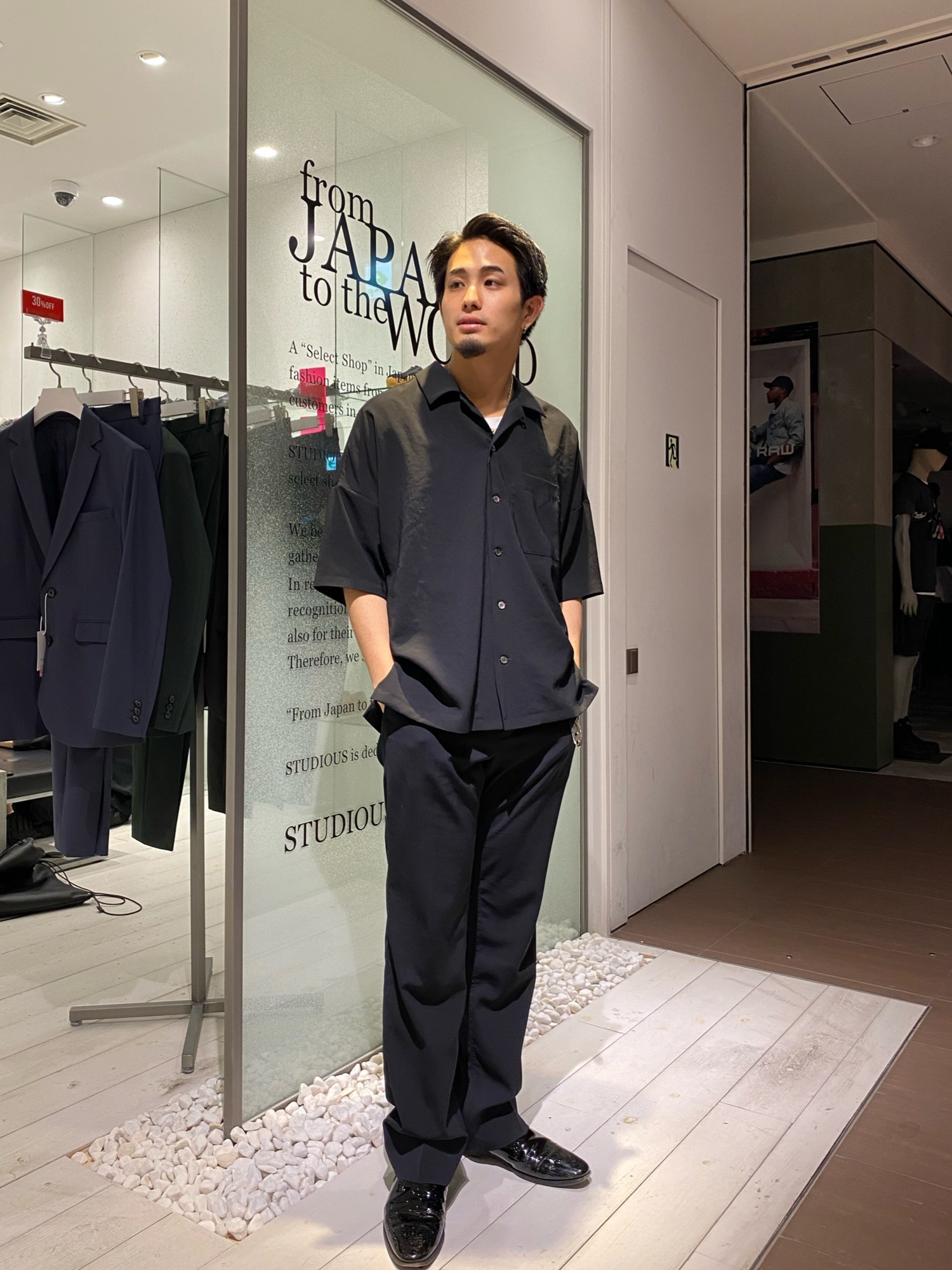 KAZUYUKI KUMAGAI】DROP SHOULDER OPEN COLLAR SH / KS02-007を使った