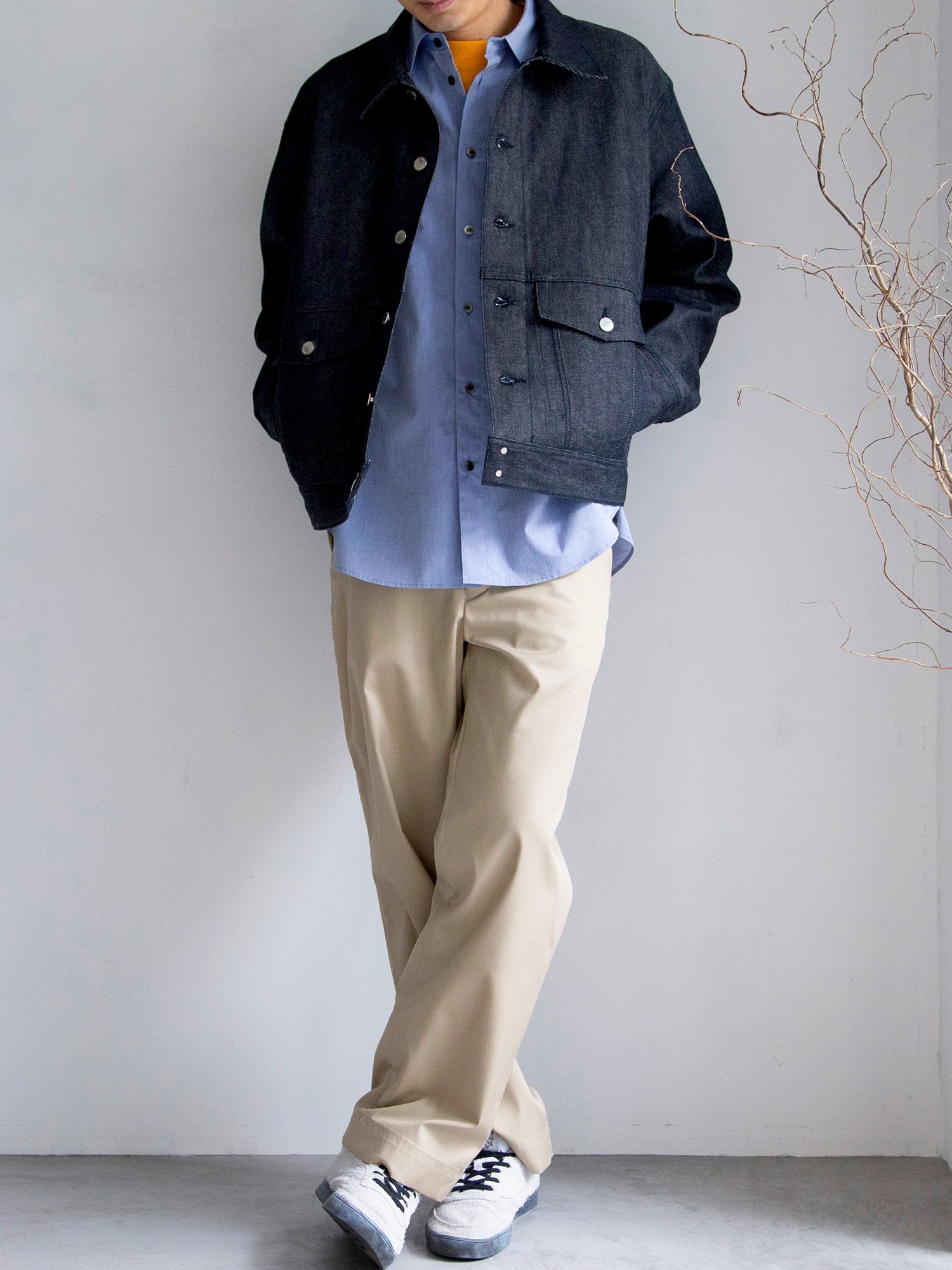 Organic Denim Rigid Wide Jacket – FACTOTUM