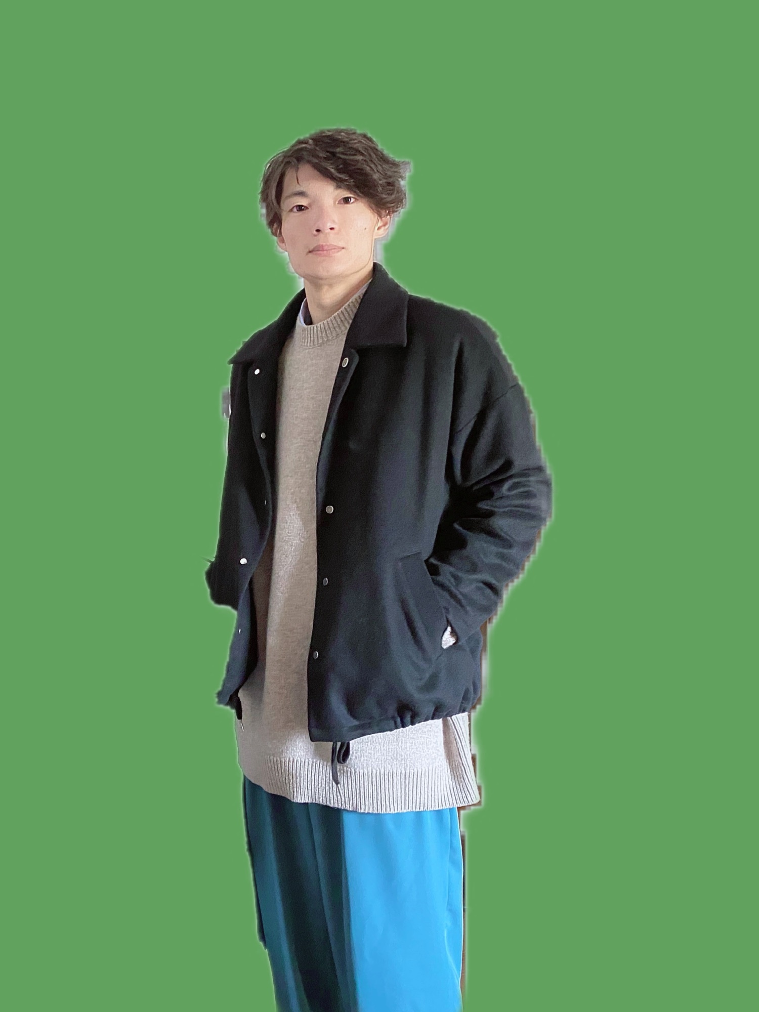 【STUDIOUS】メルトンオープンカラーコーチジャケット STUDIOUS（ステュディオス）の「【STUDIOUS】メルトンオープン