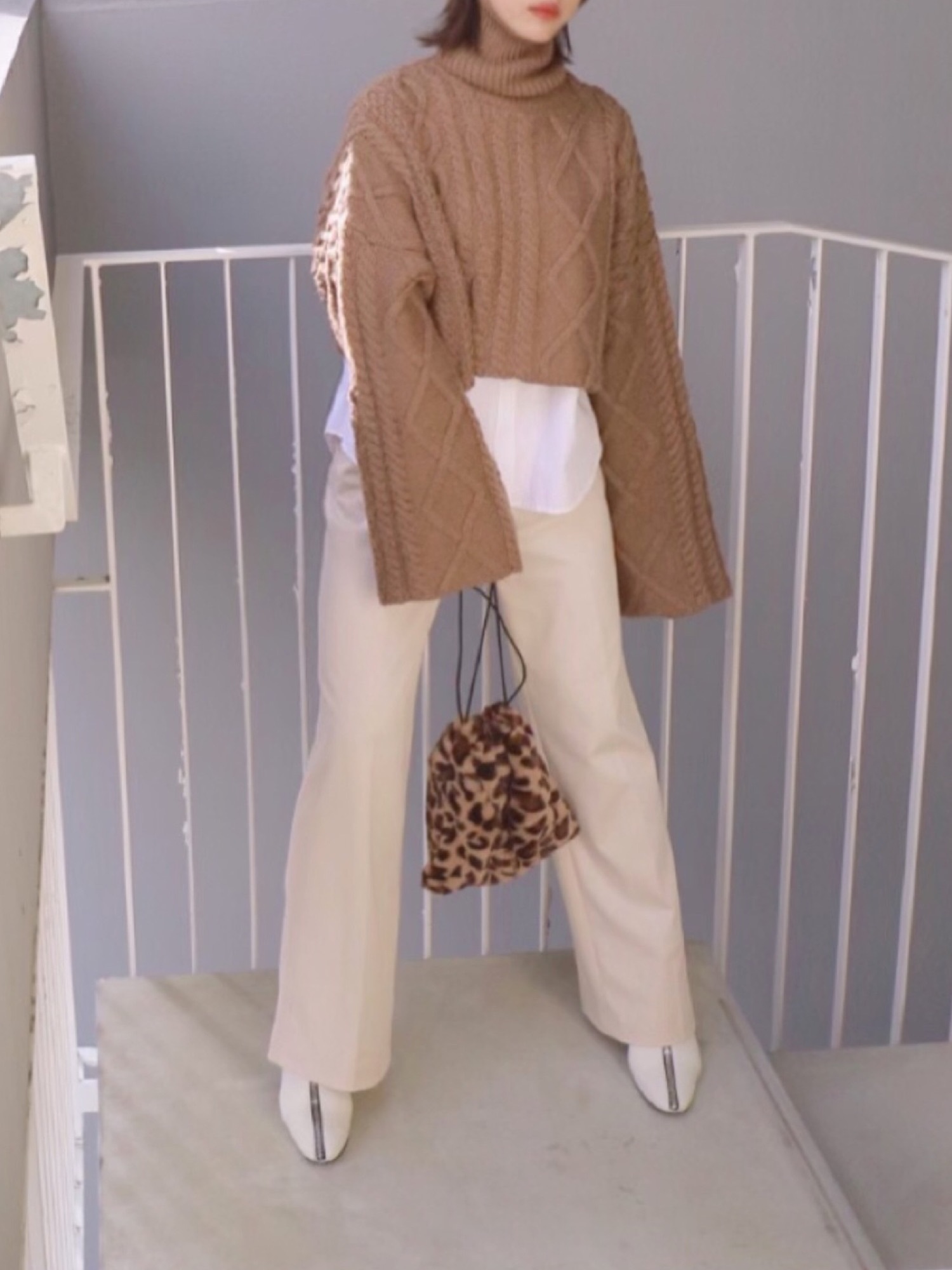 ELIN（エリン）の「[ELIN]Cable cropped knit（ニット/セーター）」 - WEAR