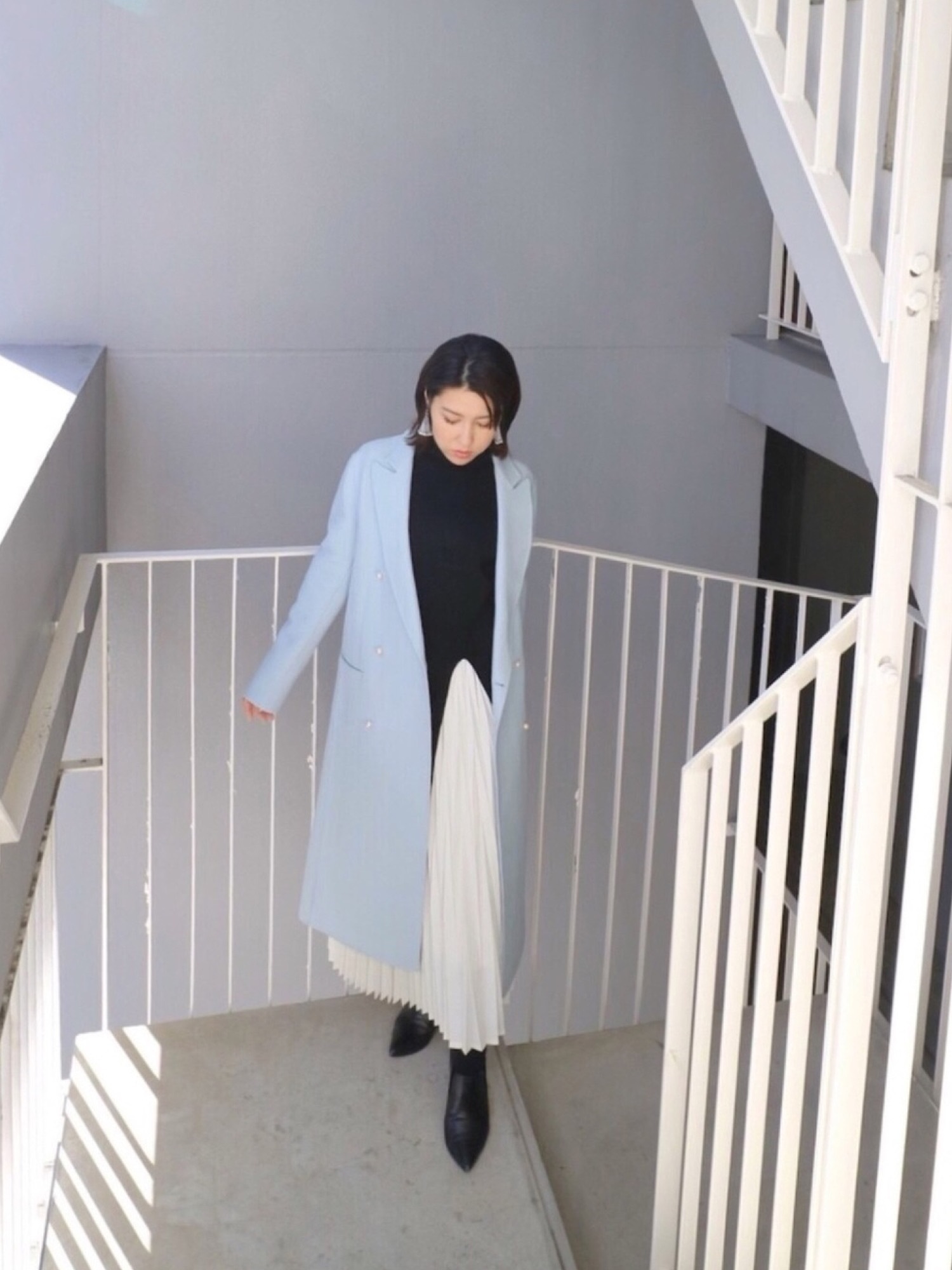 MADISON BLUEのチェスターコートを使った人気ファッション