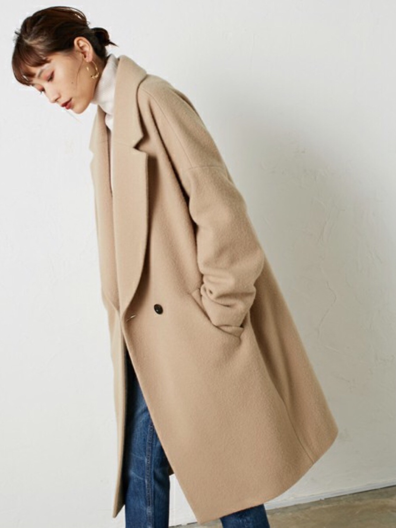 半額以下！BLACK BY MOUSSY big collar coat コート BLACK BY MOUSSY（ブラックバイマウジー）の「Big collar coat（その他
