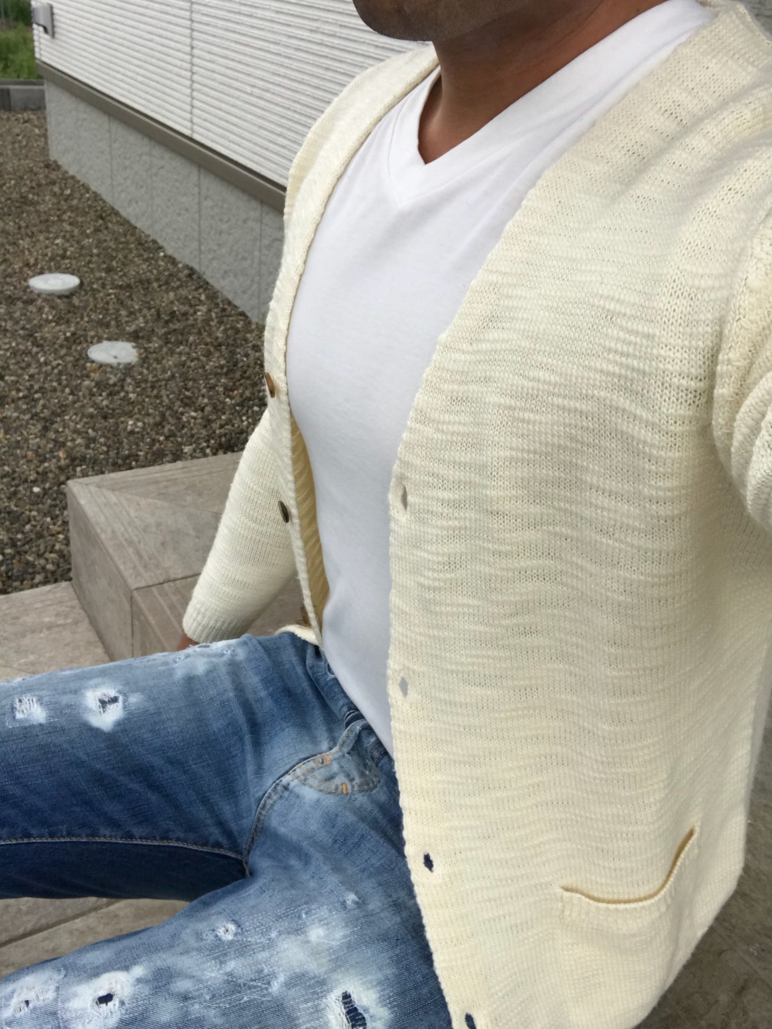 Ron Hermanのカーディガン/ボレロ（ベージュ系）を使ったメンズ人気