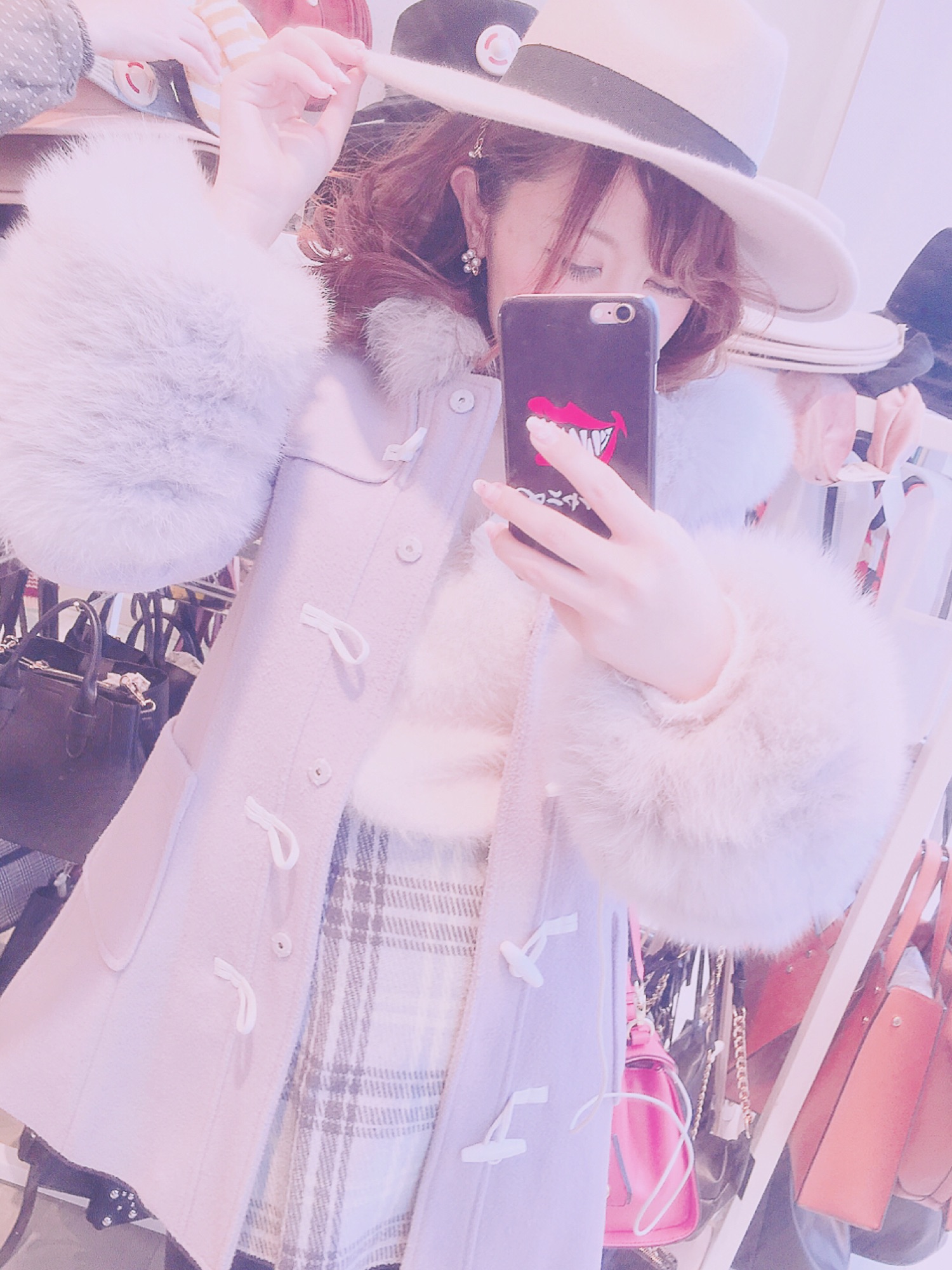 【snidel】袖ファー付ダッフルコート SNIDEL（スナイデル）の「袖ファー付ダッフルコート（ダッフルコート