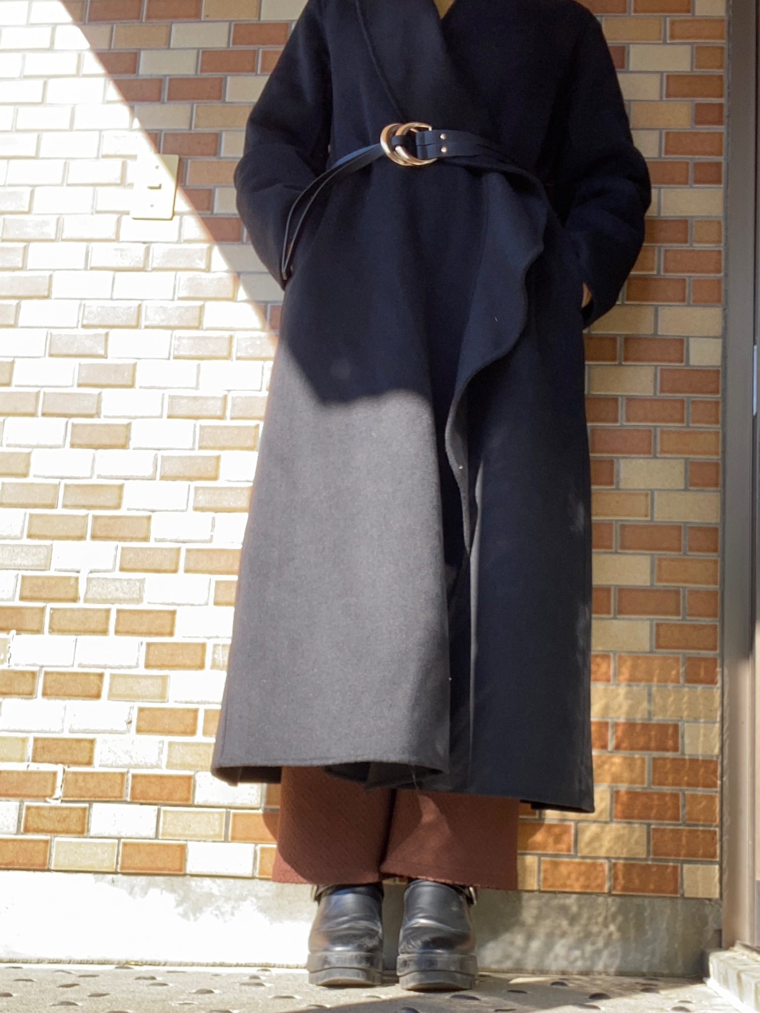 stein シュタイン 20AW NO COLLAR BELTED JACKET ノーカラー
