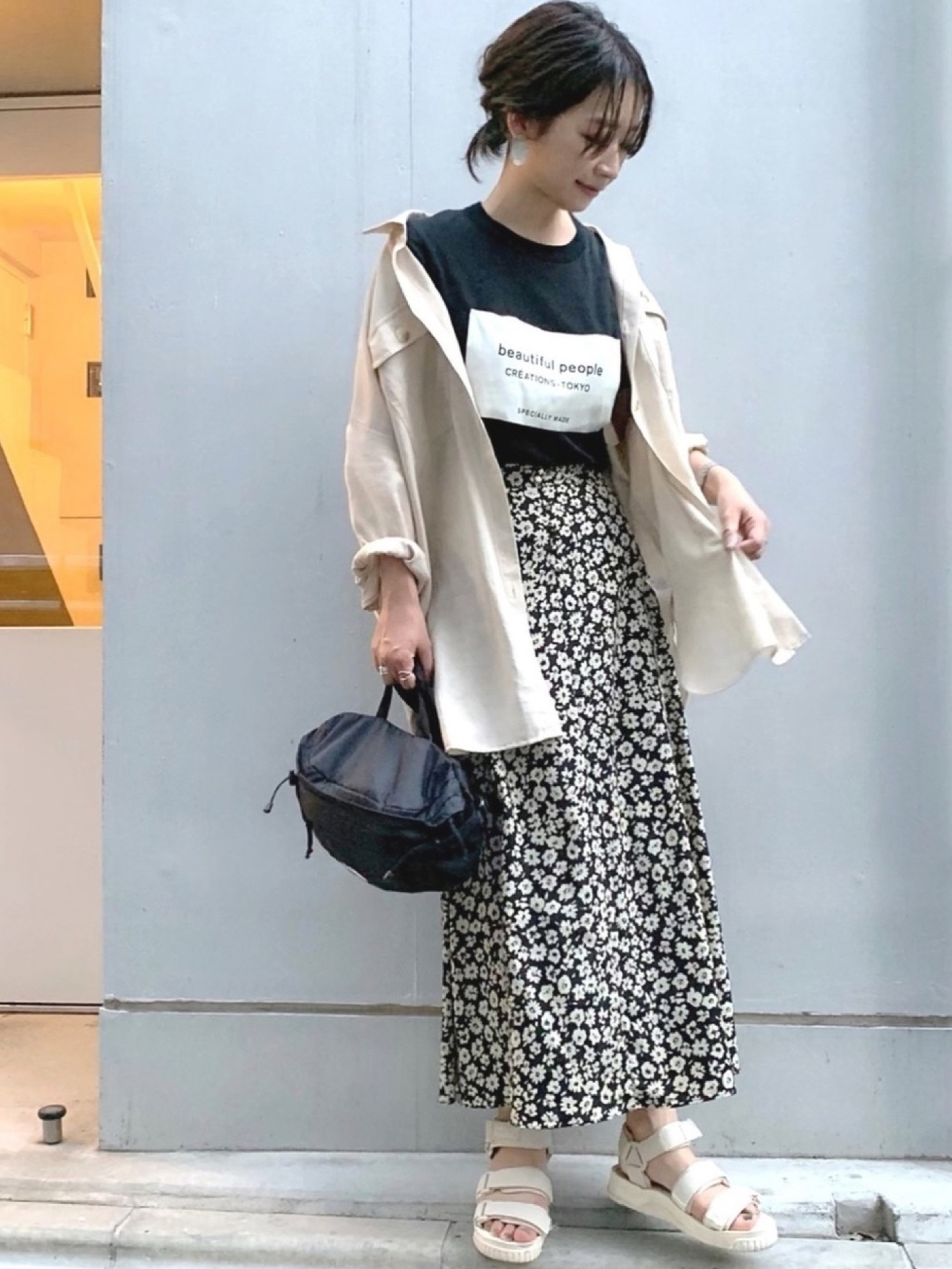 beautiful people モックネック ビッグTシャツ ワンピース beautiful people online store（ビューティフルピープル