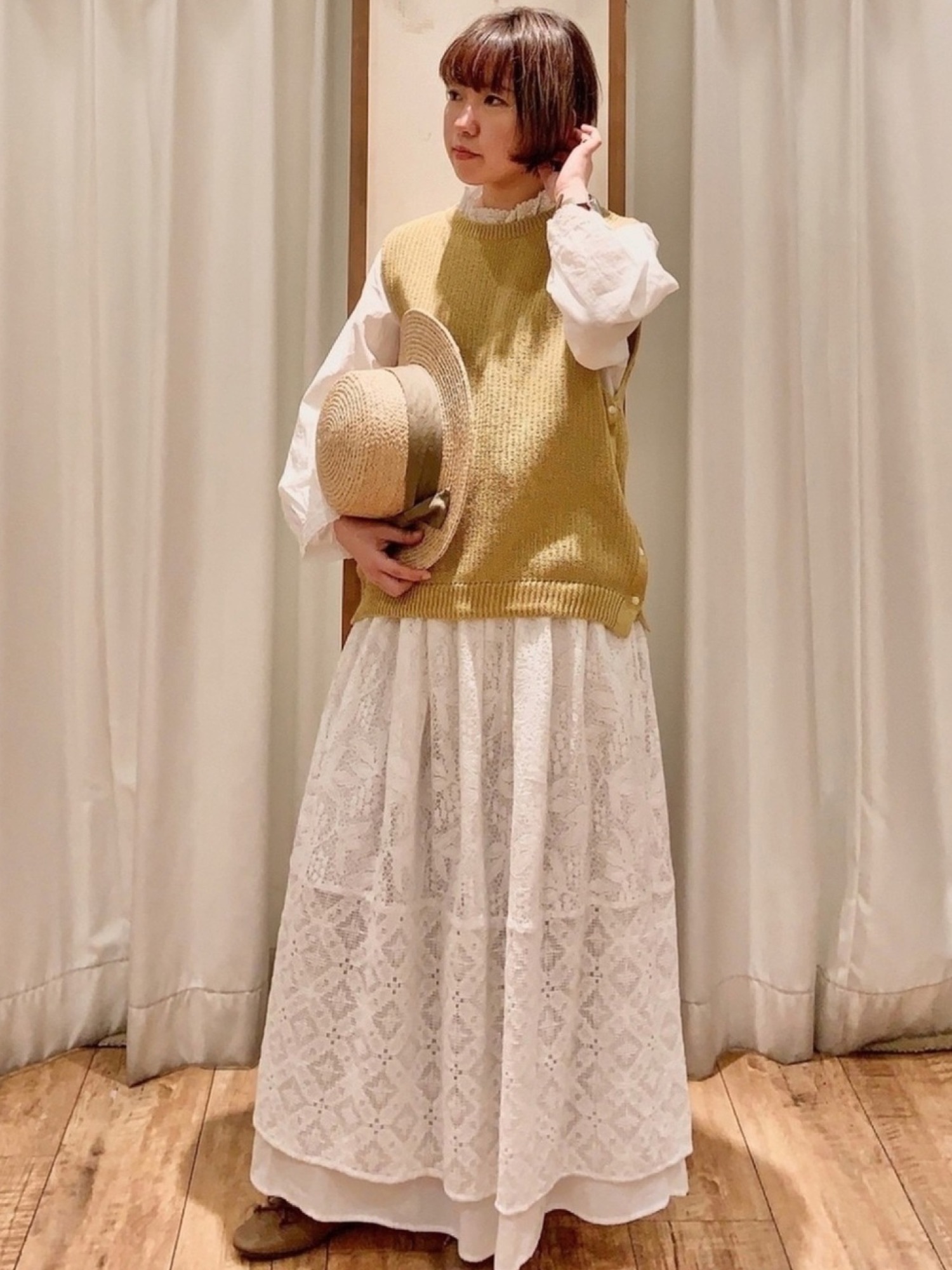 WITH A WHITE‎٭*オーバースカート With a White オーバースカート