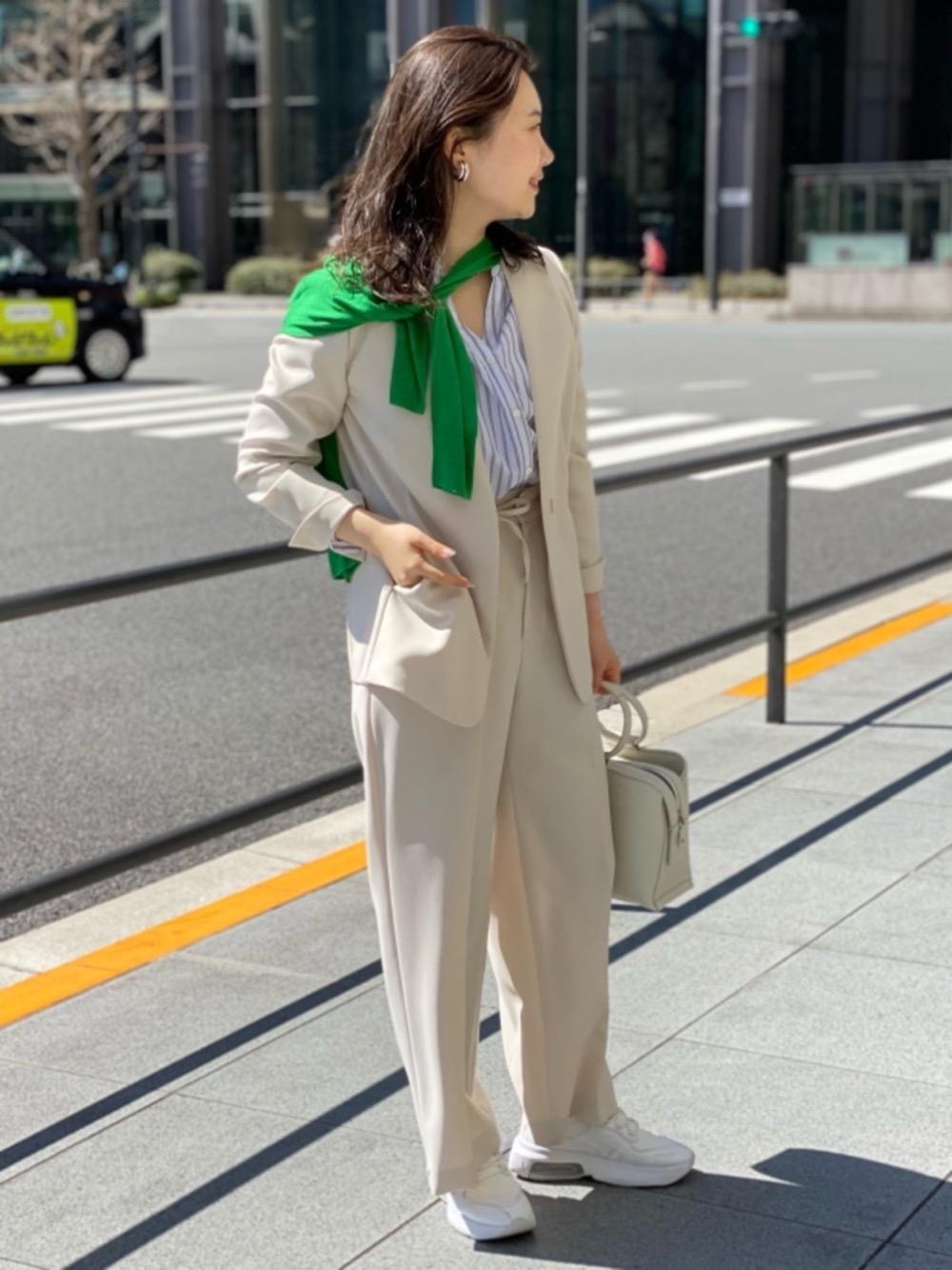 グリーンレーベルリラクジング ノーカラースーツ、シャツセット160㎝ green label relaxing（グリーンレーベルリラクシング）の「[ 手洗い