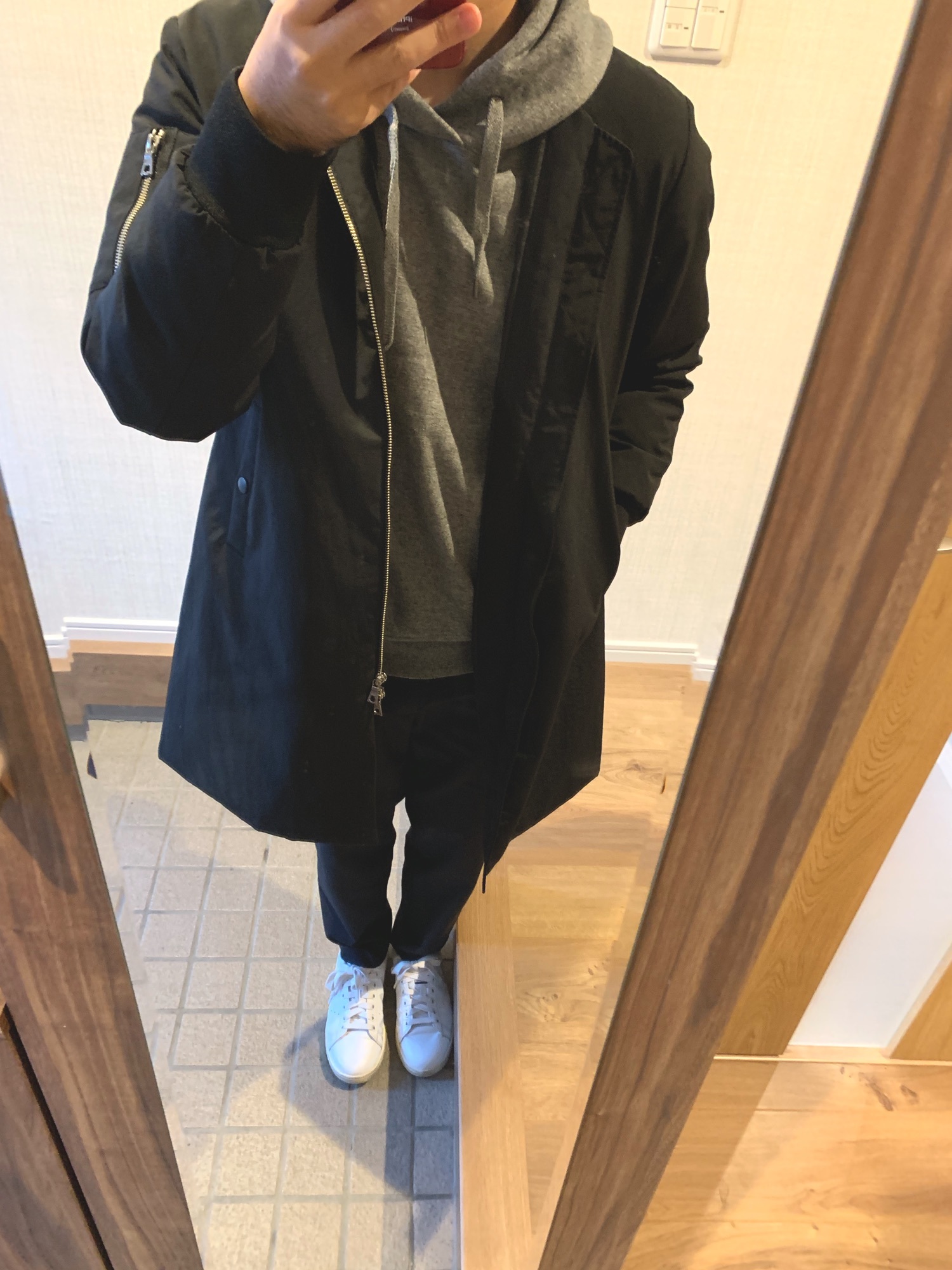 ADAM ET ROPE 撥水高密度オックス セミロング MA-1 20191208232809726.jpg