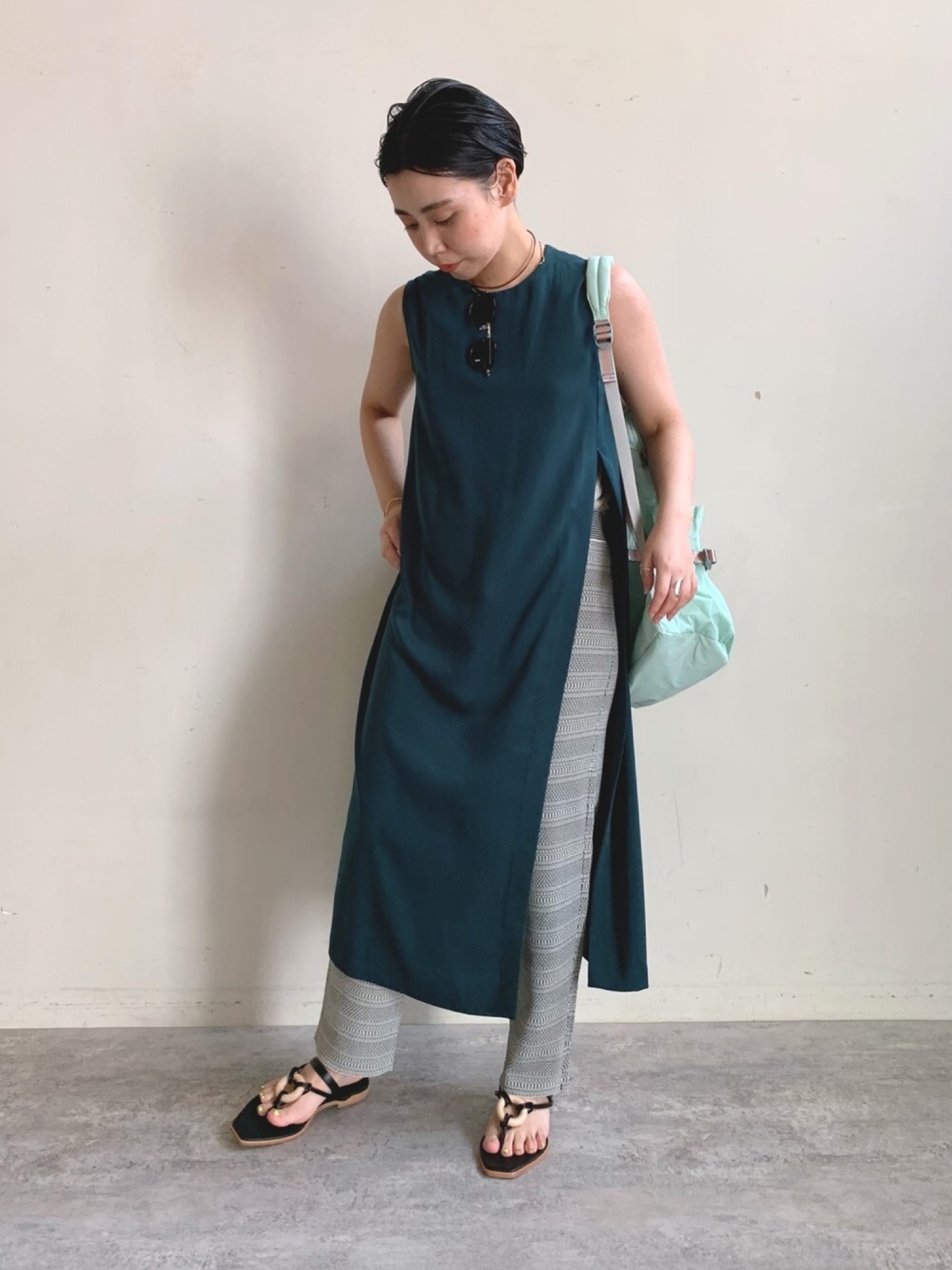 caph（カーフ）の「ヴィーナスカシミヤ サイドプリーツワンピース  