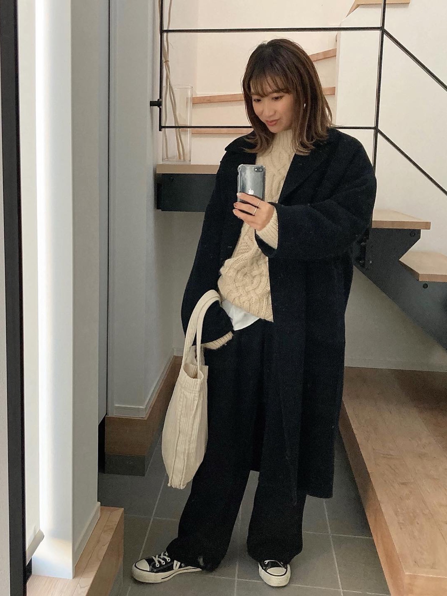 via j ケーブルニット CANAL JEAN（キャナルジーン）の「via j(ヴィアジェイ) ケーブルニット