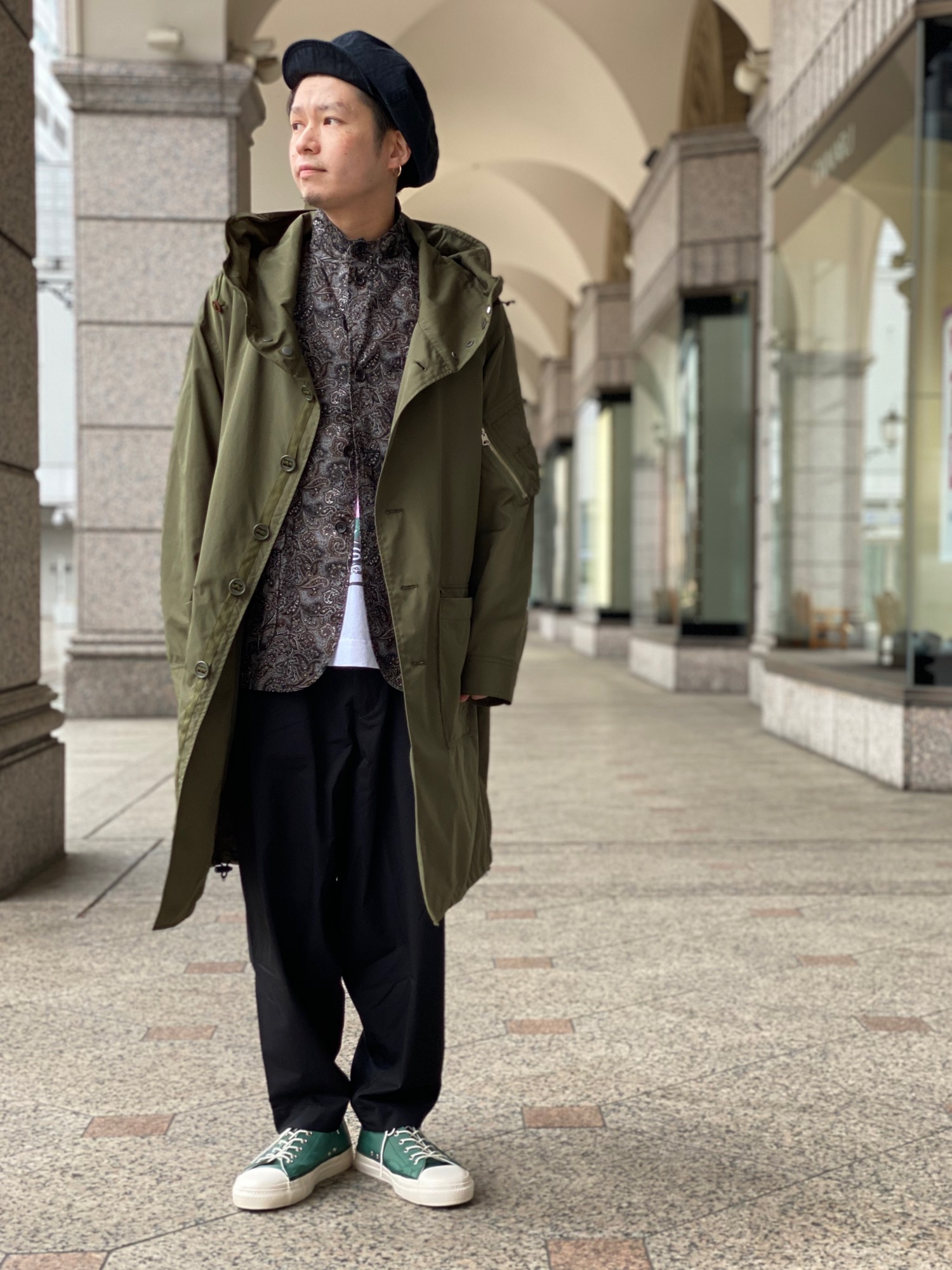 HIRATSUKA｜NYUZELESSのステンカラーコートを使ったコーディネート - WEAR