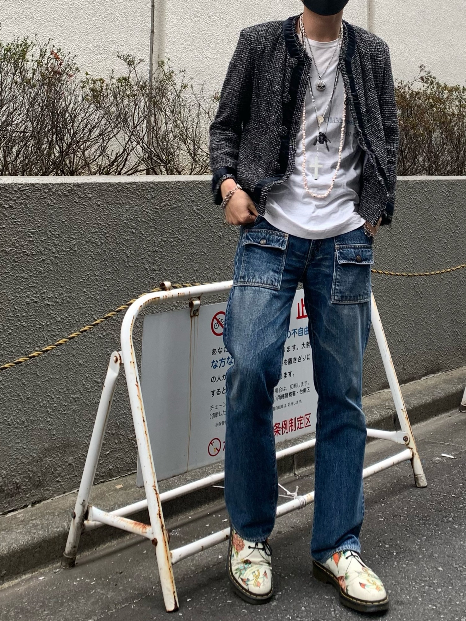 ヨウジヤマモト　短丈ノーカラージャケット ノーカラージャケット｜商品検索｜THE SHOP YOHJI YAMAMOTO
