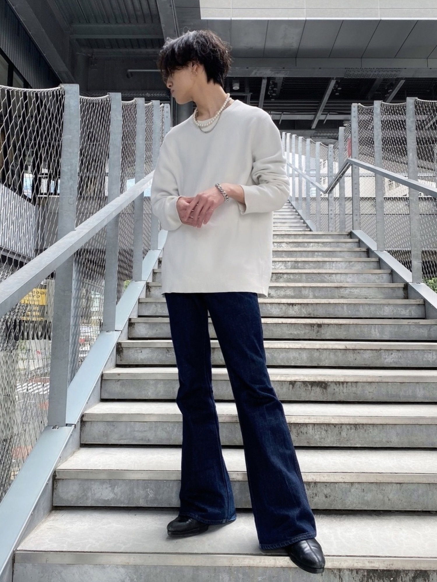 banal chic bizarre黒 スエード ヒールブーツ ジッパー付き banal chic bizarre（バナルシックビザール）の「LEATHER HEEL