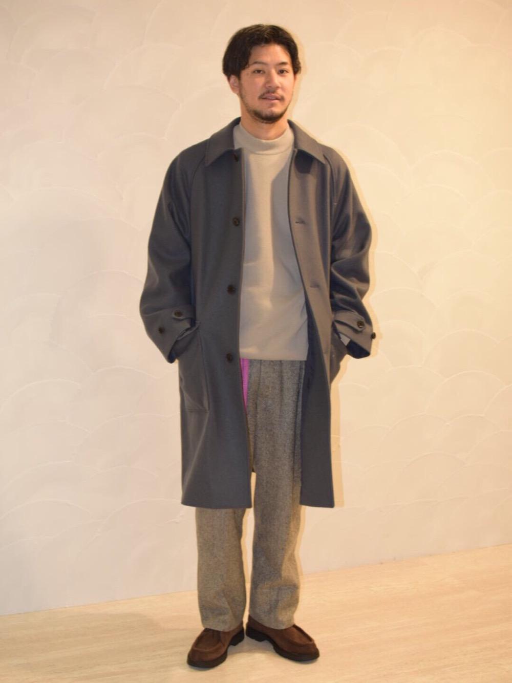 ジャケット・アウター FLAT MELTON CAMP COLLAR BALMACAAN COAT Steven Alan＞ FLAT MELTON CAMP COLLAR BALMACAAN COAT/コートを使っ