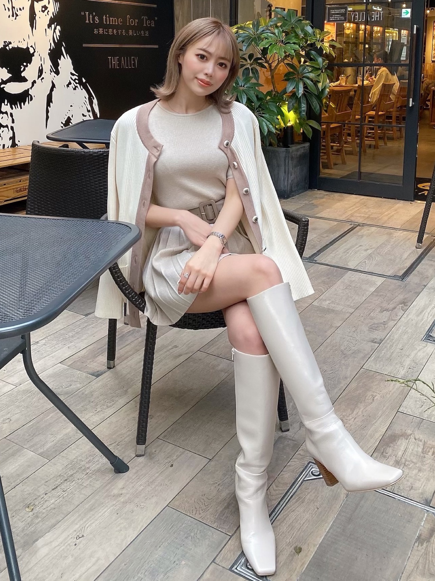 Darich（ダーリッチ）の「シルエットプリーツニットワンピース