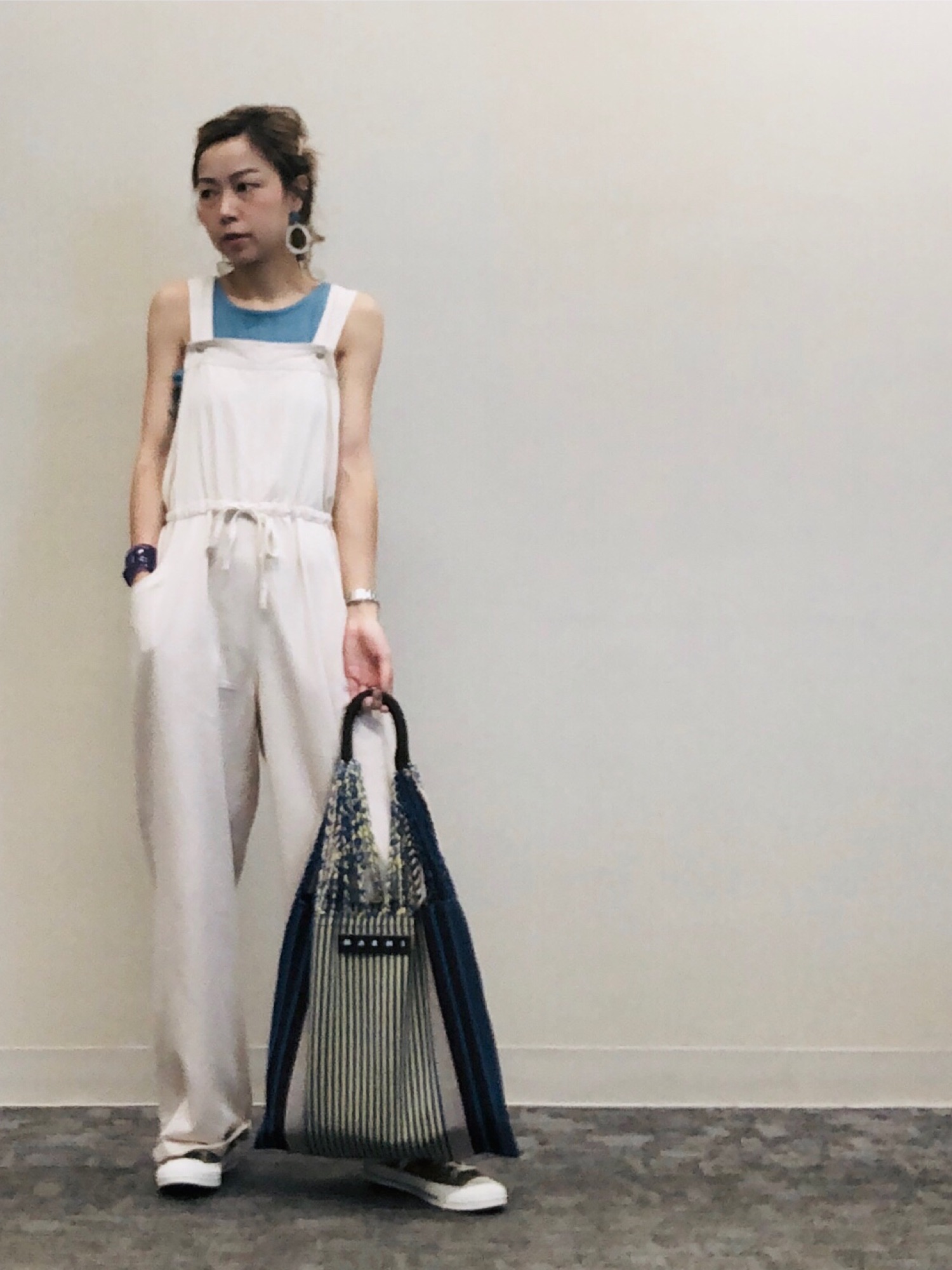 CLANE（クラネ）の「LOOSE SALOPETTE PANTS（サロペット 