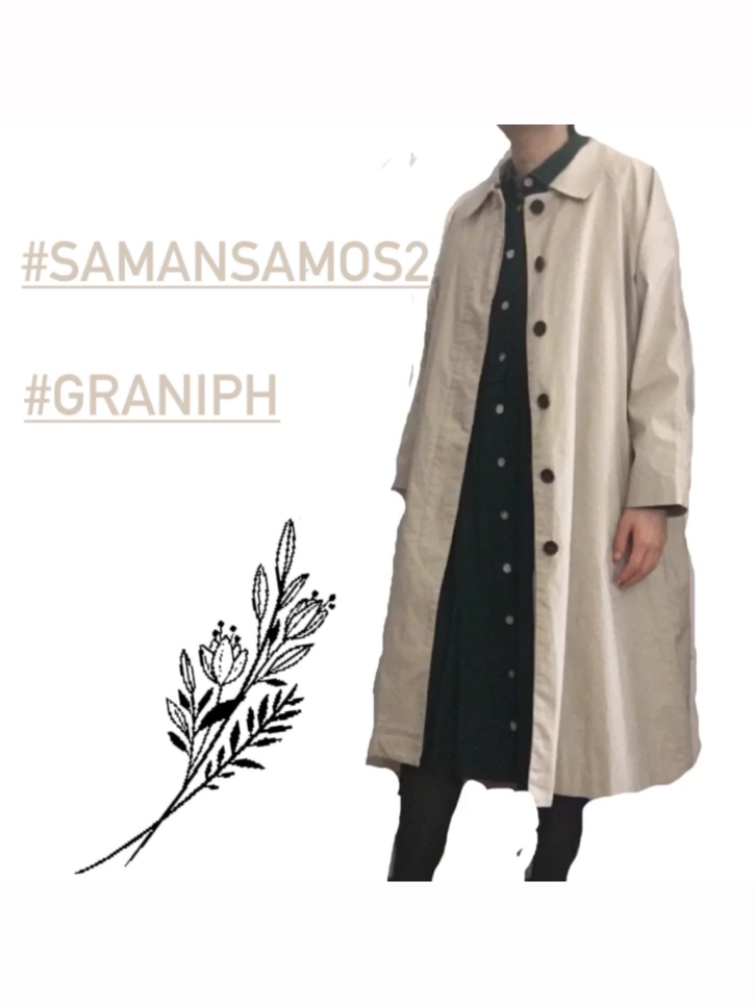 新品タグ付　Samansa Mos2 機能ライナー付２WAYステンカラーコート Samansa Mos2（サマンサ モスモス）の「機能ライナー付2WAY