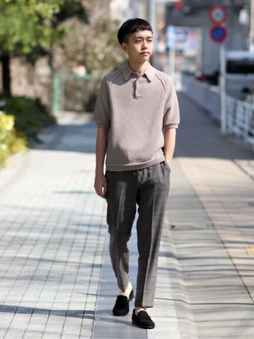 【みん】FRED PERRY フレッドペリー ニットポロ リネンライク FRED PERRY / フレッド ペリー】別注 リネンライクニット ポロシャツを