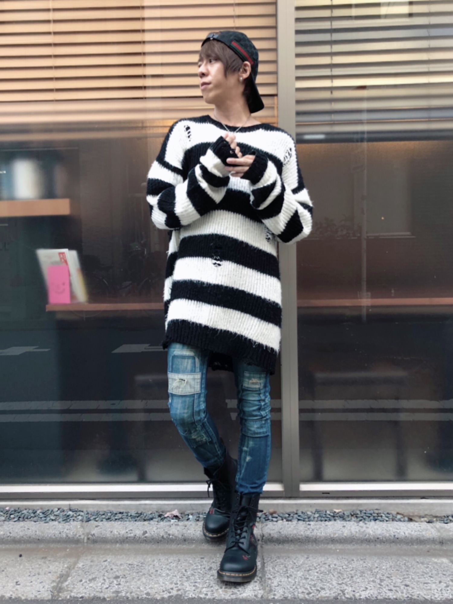 glamb（グラム）の「Slimane border knit（ニット/セーター）」 - WEAR